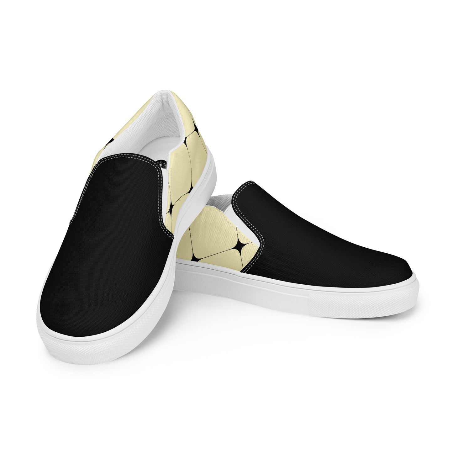 Silk Road | Women’s Slip-on Canvas Shoes | Yellow Diamond 2Tone