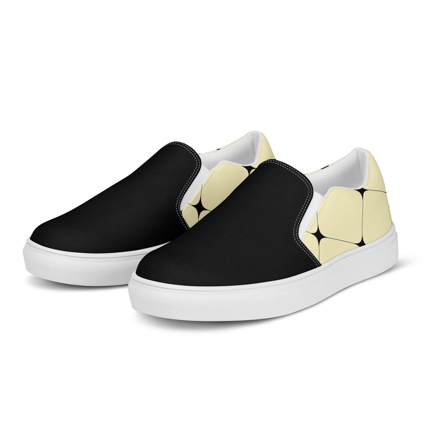 Silk Road | Women’s Slip-on Canvas Shoes | Yellow Diamond 2Tone