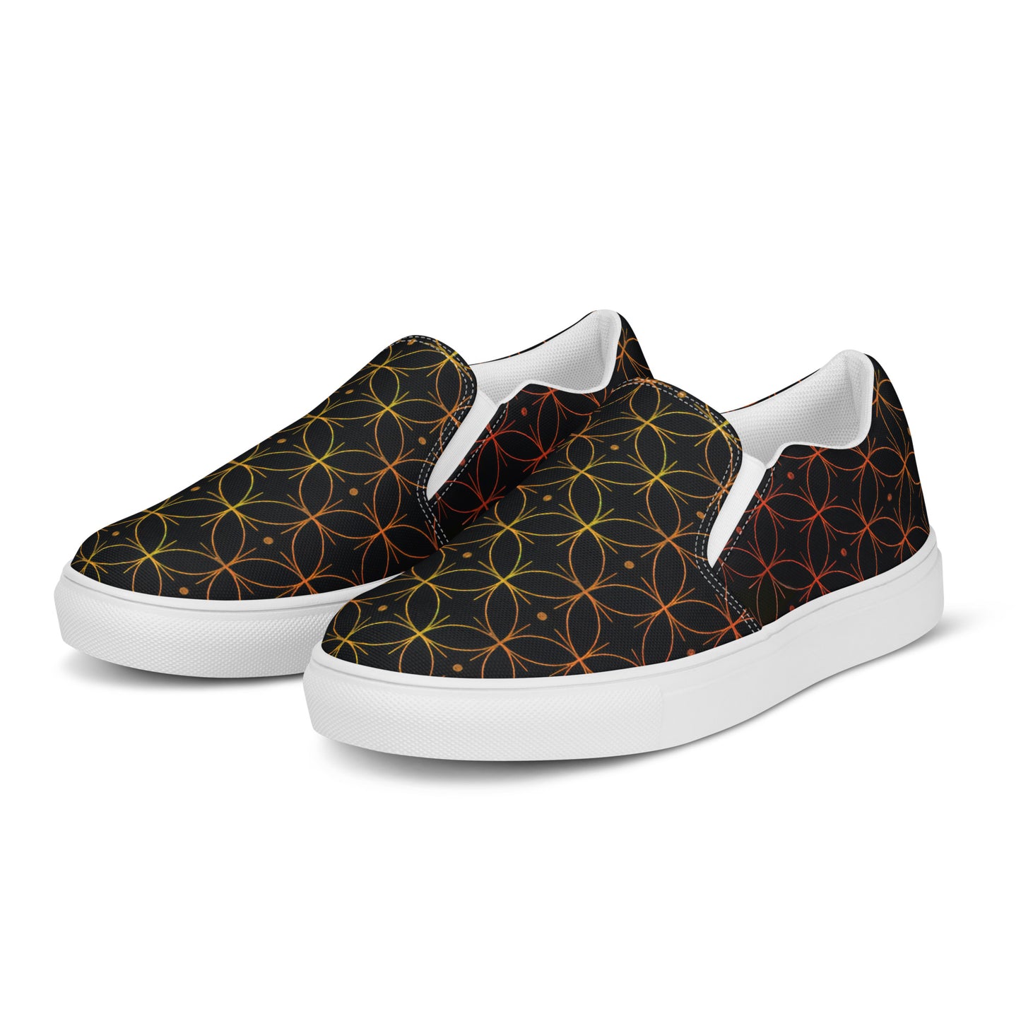 GeoMetro | Women’s Slip-on Canvas Shoes | Luna Black