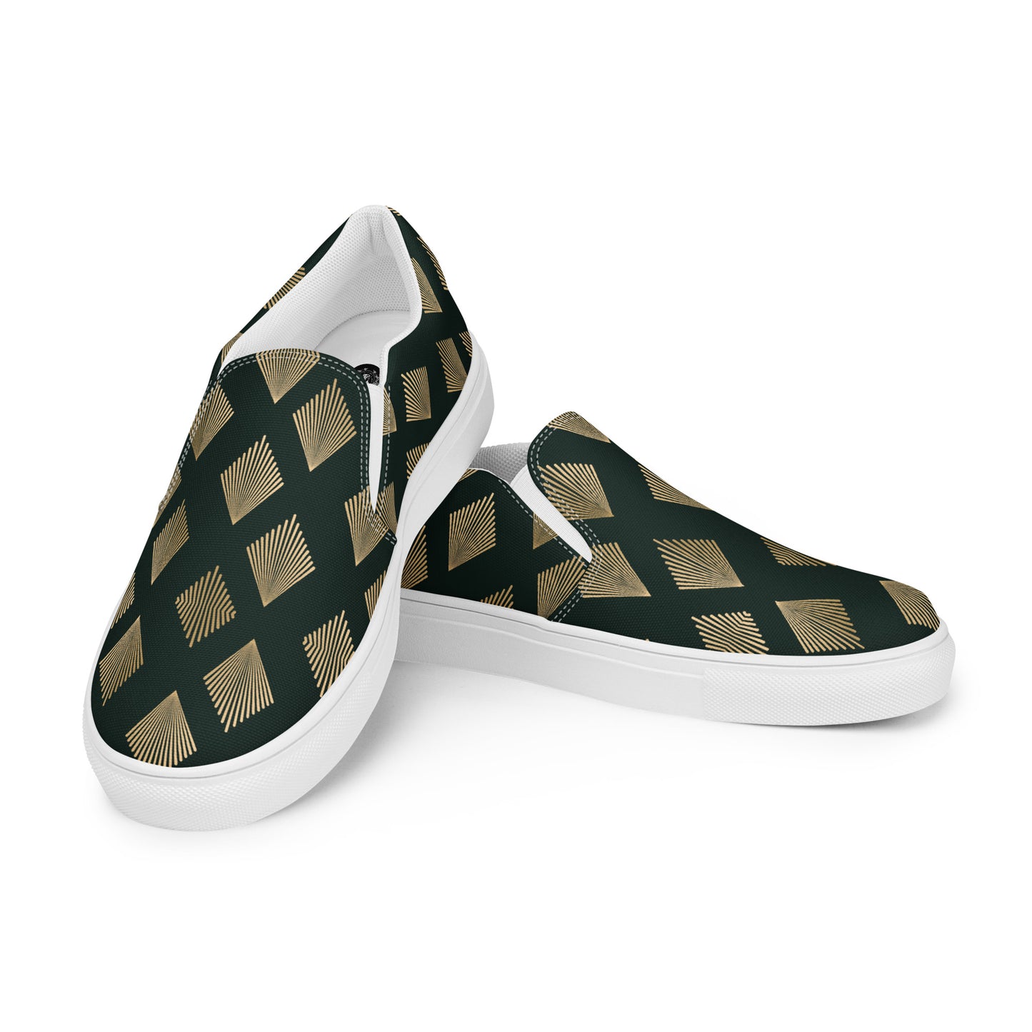 GeoMetro | Women’s Slip-on Canvas Shoes | Deco Diamond