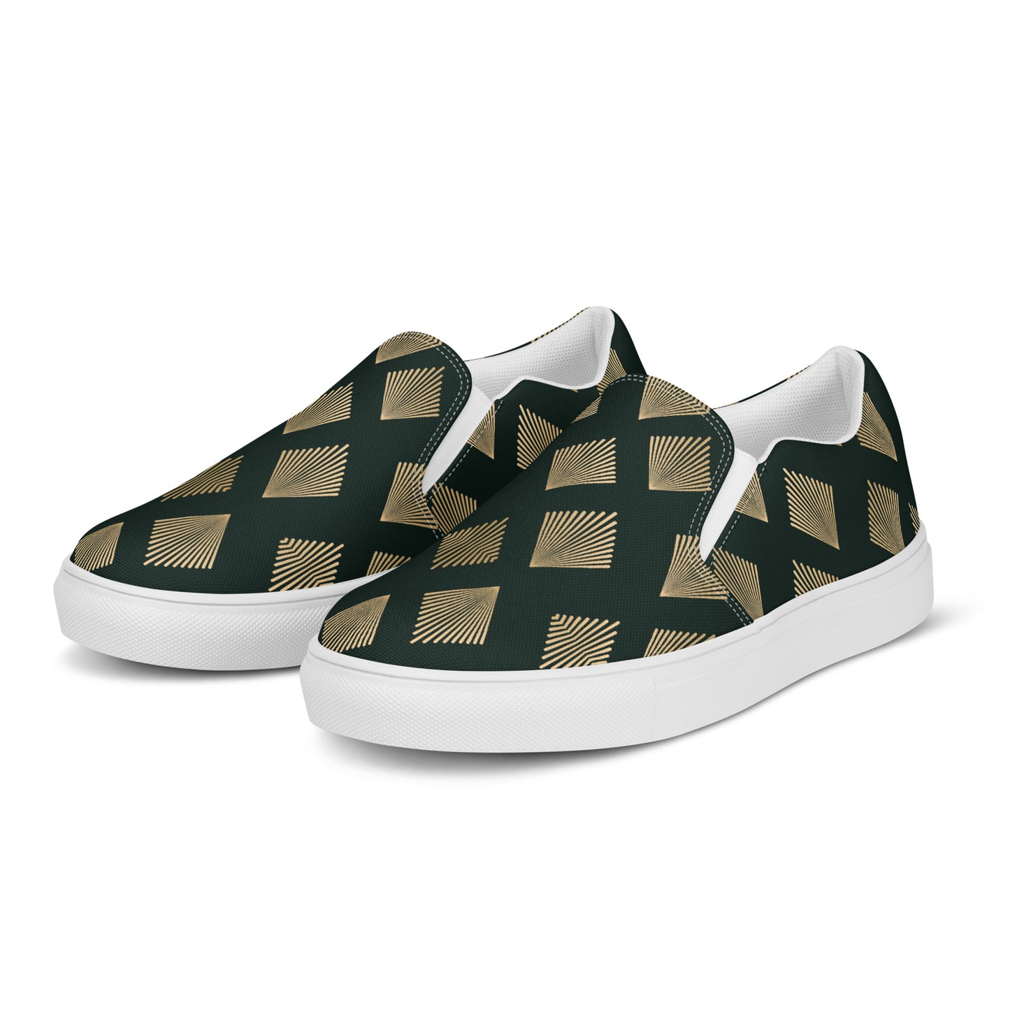 GeoMetro | Women’s Slip-on Canvas Shoes | Deco Diamond