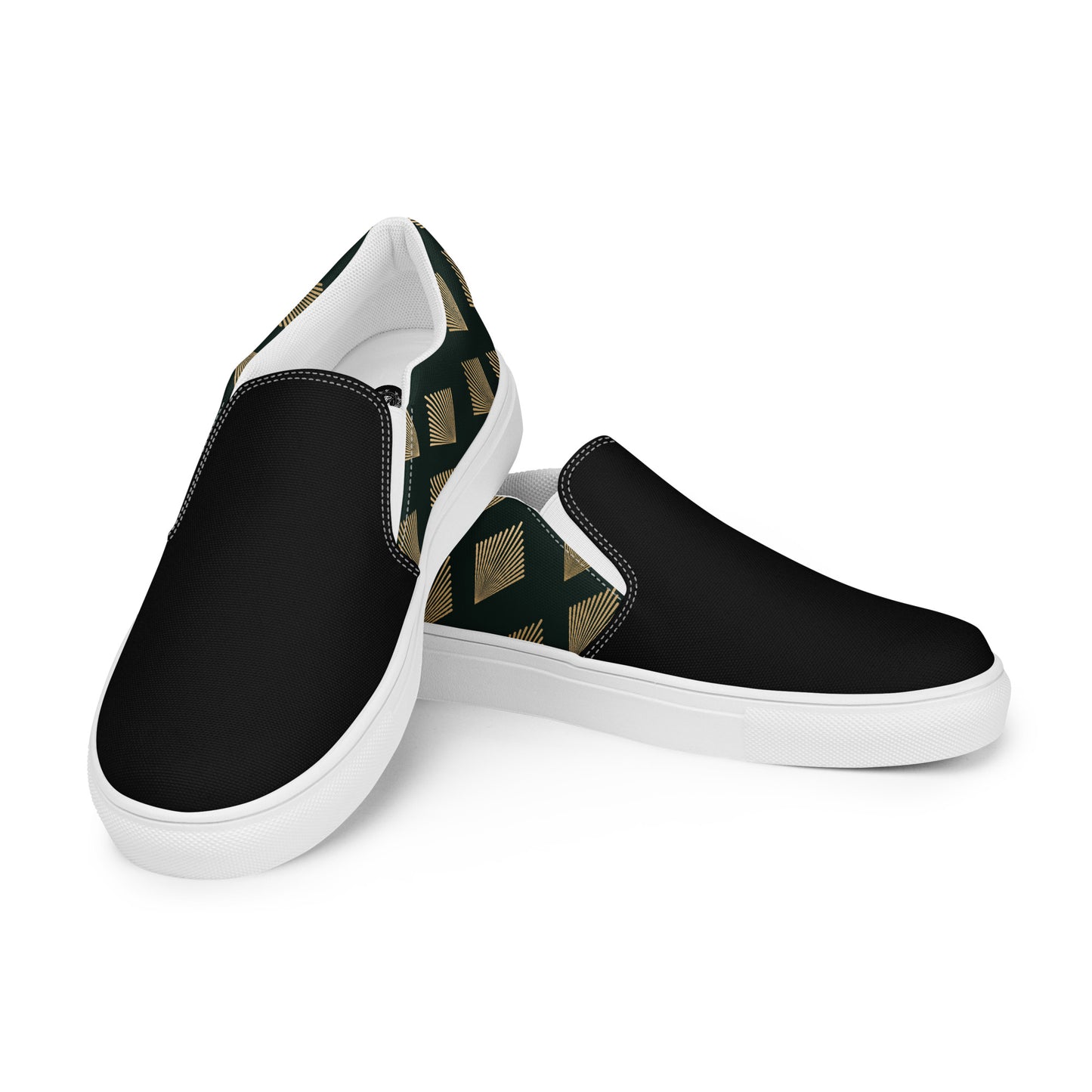 GeoMetro | Women’s Slip-on Canvas Shoes | Deco Diamond 2Tone