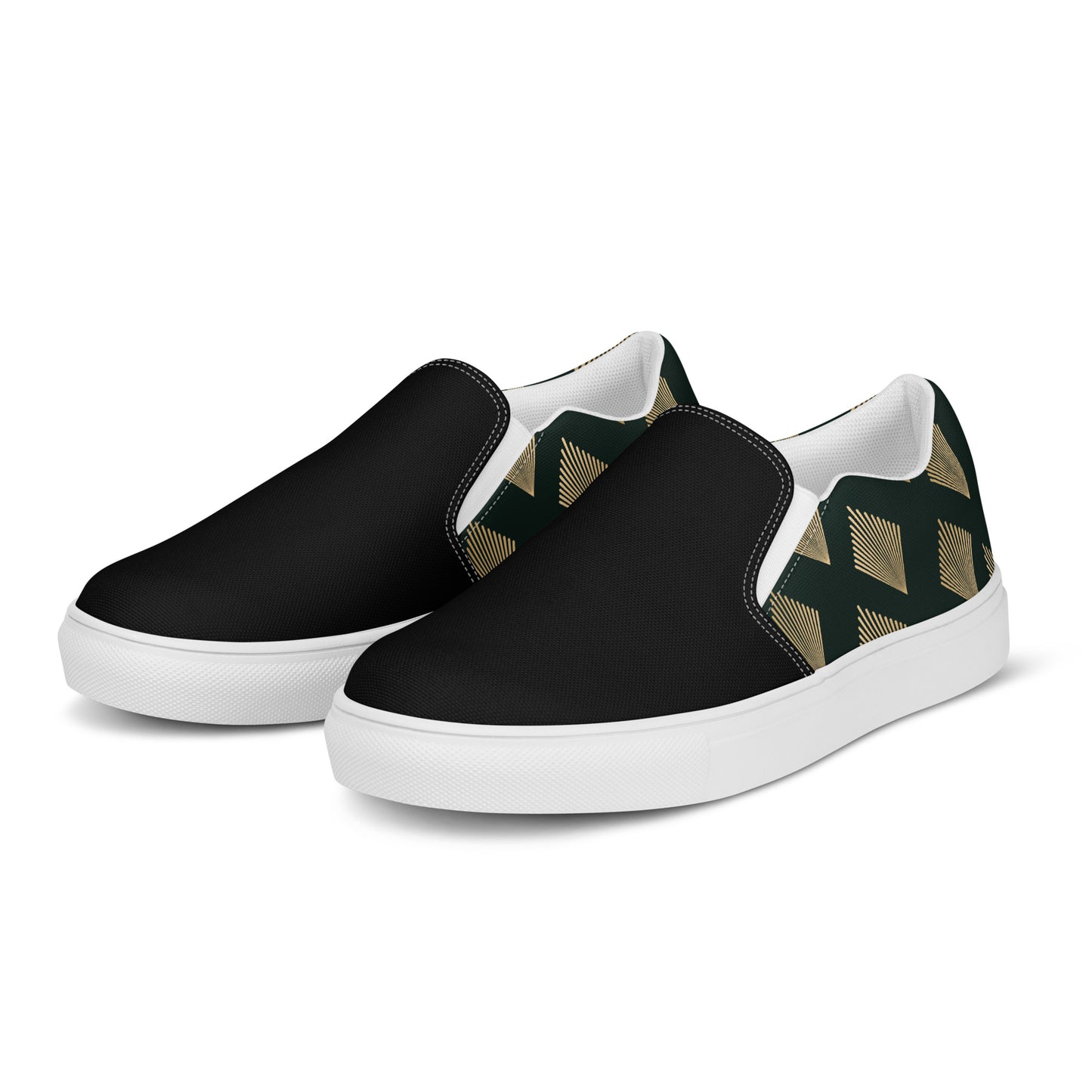 GeoMetro | Women’s Slip-on Canvas Shoes | Deco Diamond 2Tone