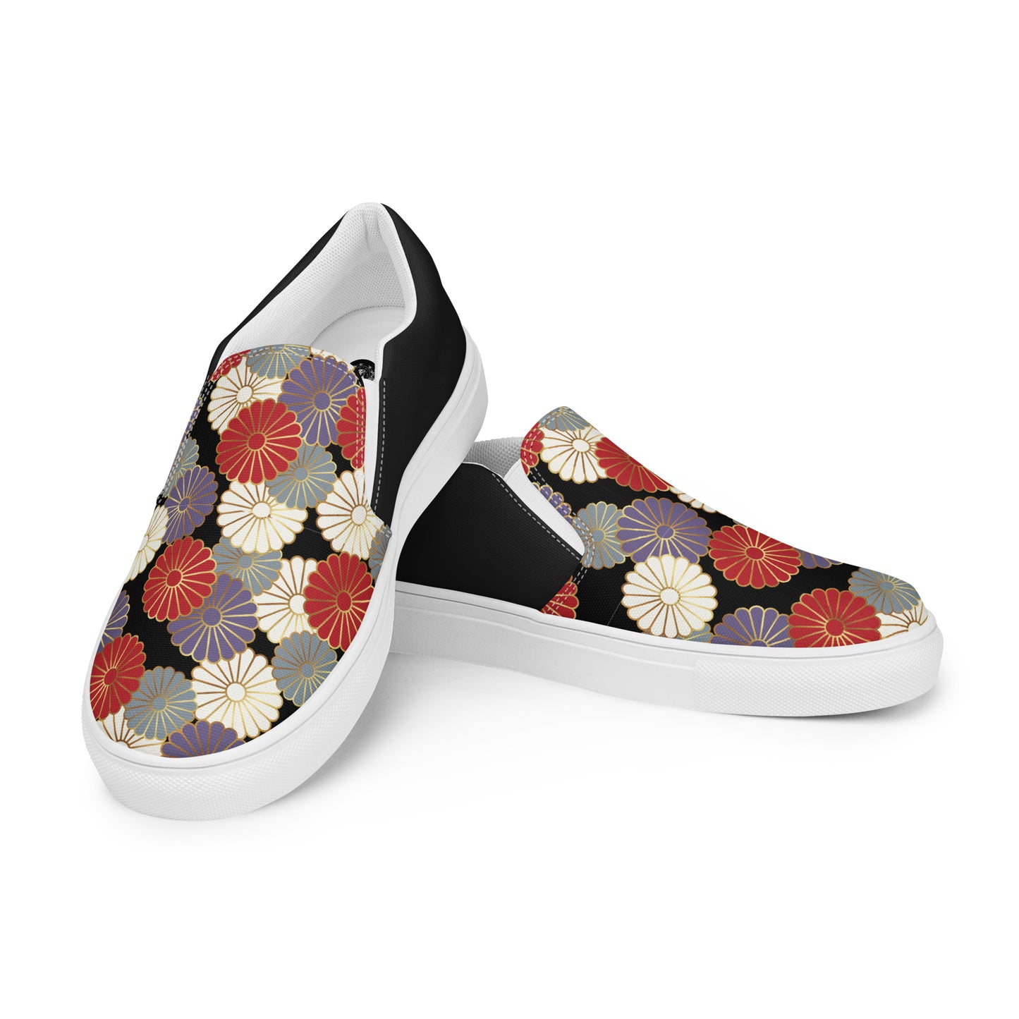 Silk Road | Women’s Slip-on Canvas Shoes | Chrysanthemum Halftone