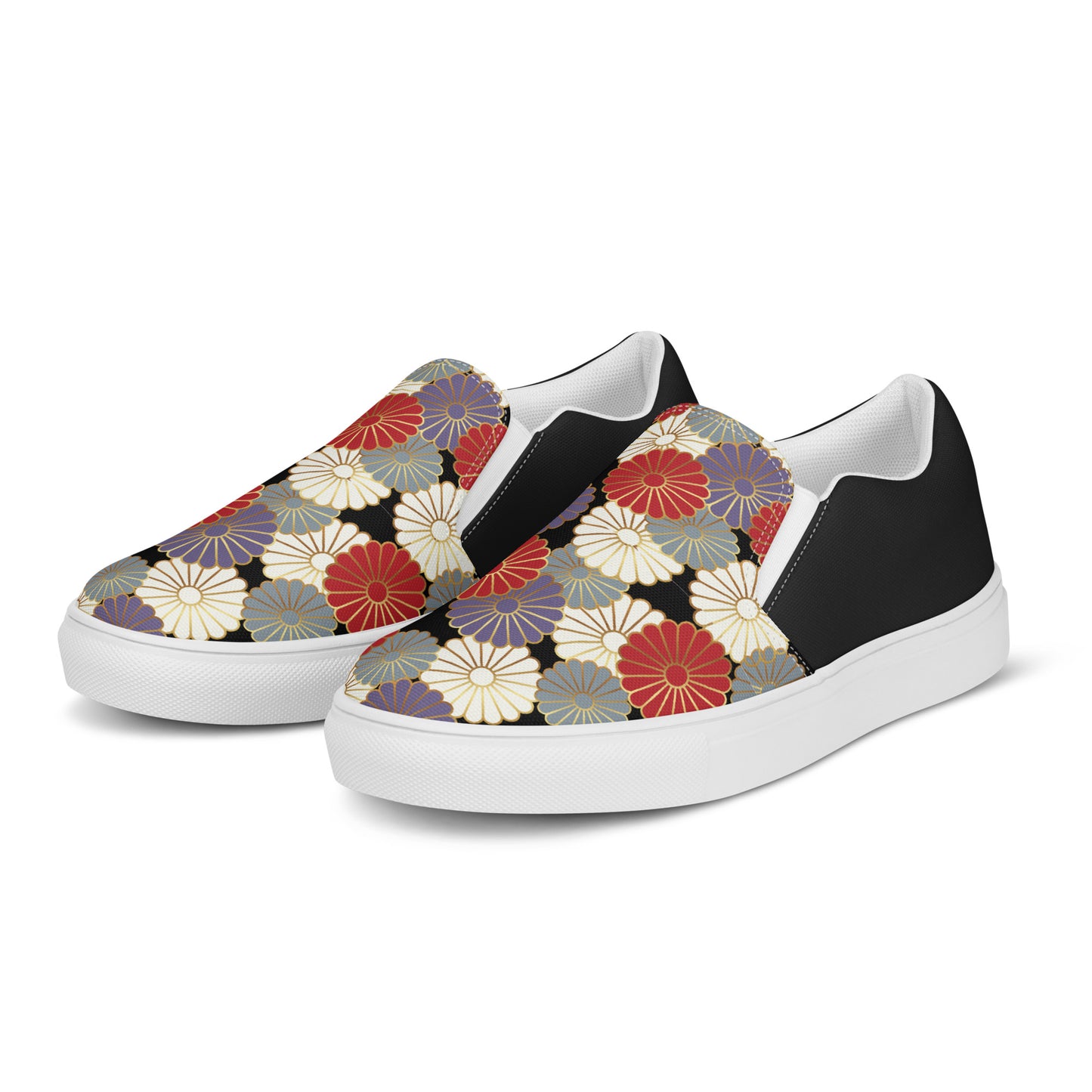 Silk Road | Women’s Slip-on Canvas Shoes | Chrysanthemum Halftone