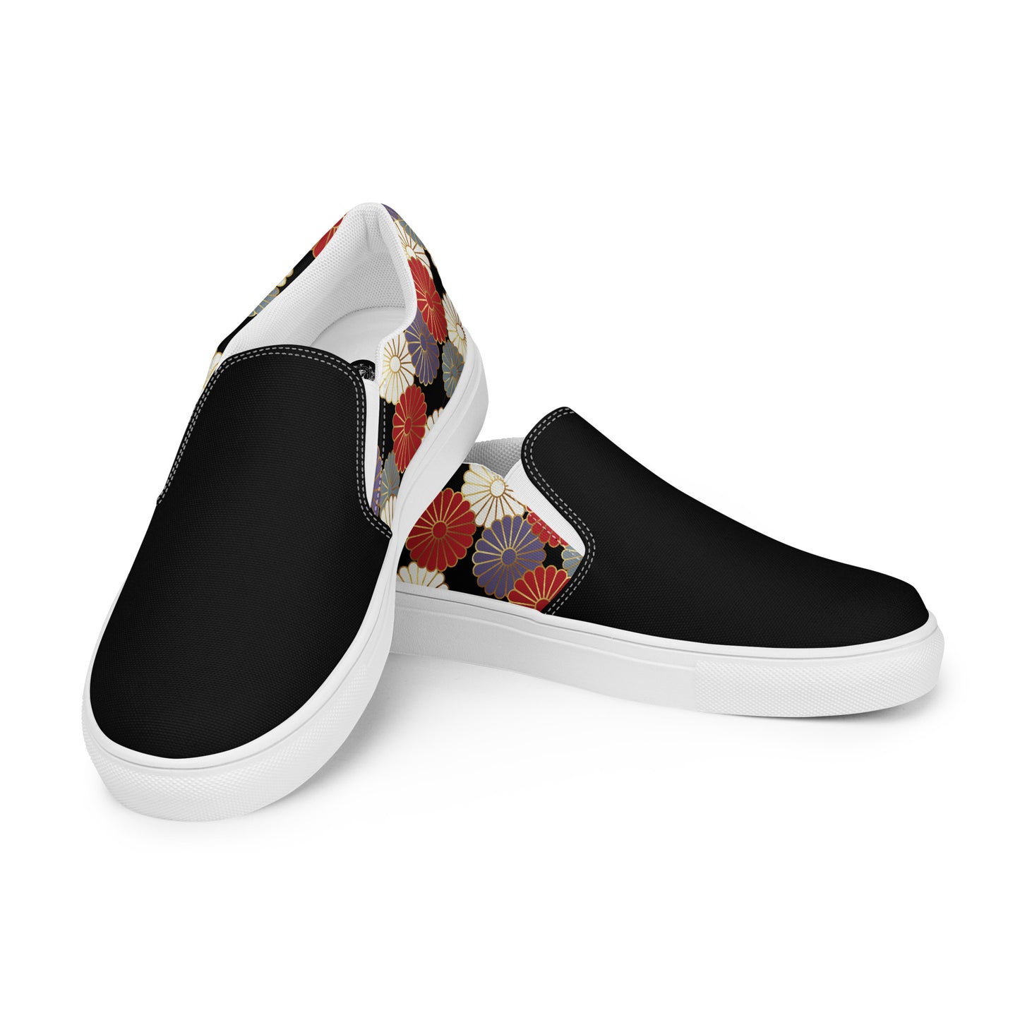 Silk Road | Women’s Slip-on Canvas Shoes | Chrysanthemum 2Tone