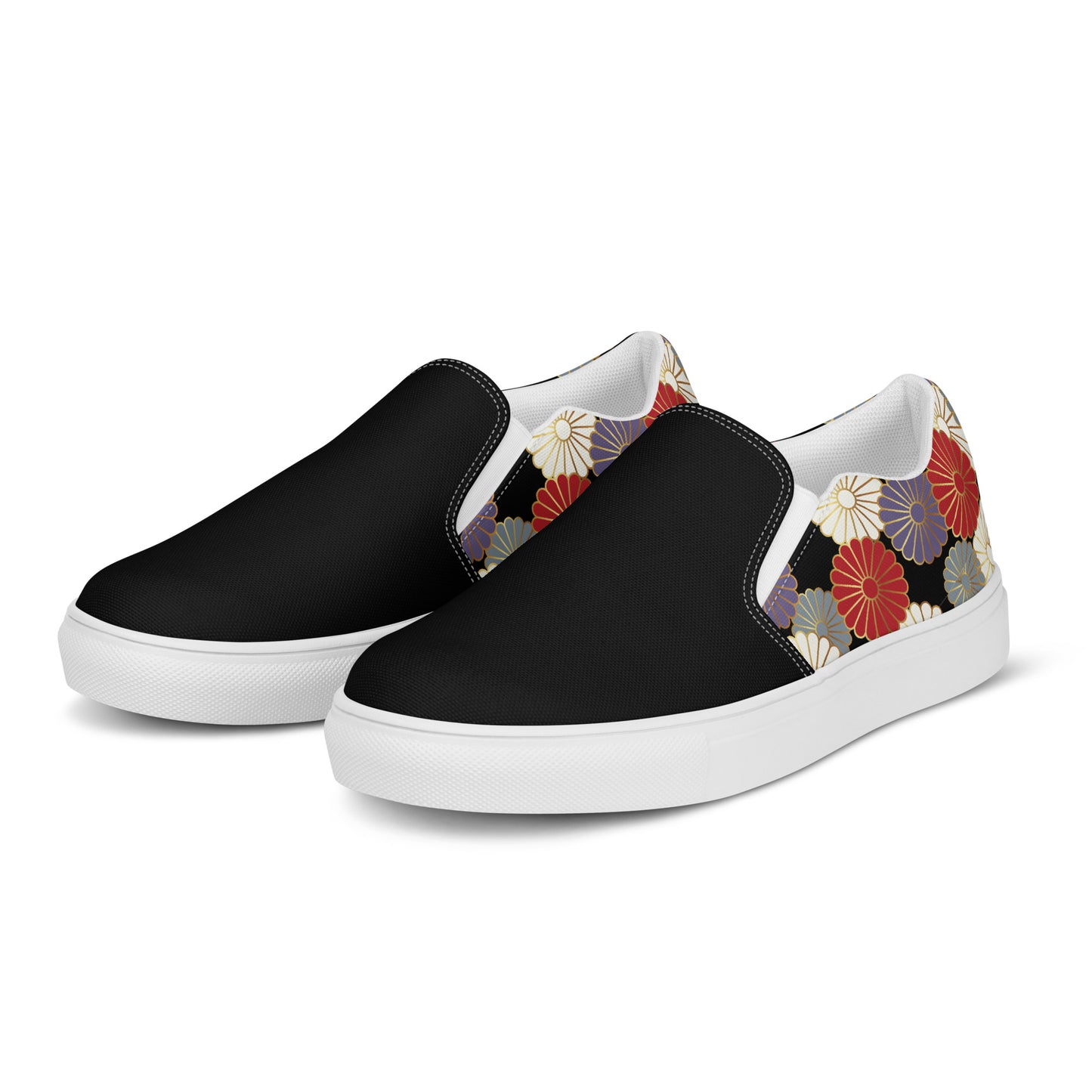 Silk Road | Women’s Slip-on Canvas Shoes | Chrysanthemum 2Tone