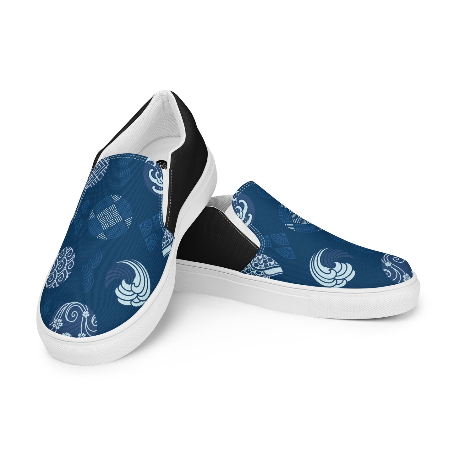 Silk Road | Women’s Slip-on Canvas Shoes | Blue Seals Halftone