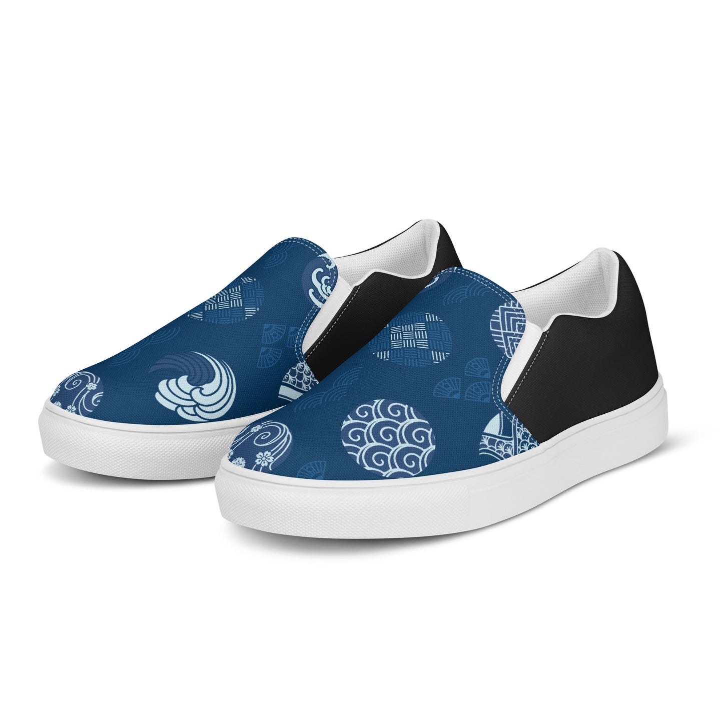 Silk Road | Women’s Slip-on Canvas Shoes | Blue Seals Halftone