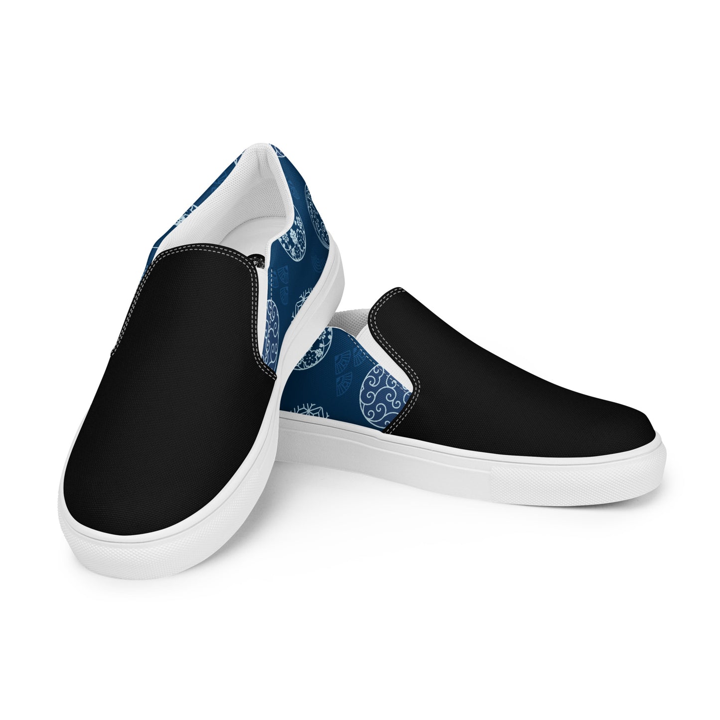 Silk Road | Women’s Slip-on Canvas Shoes | Blue Seals 2Tone