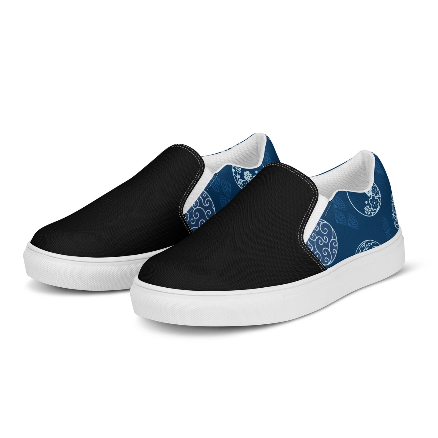 Silk Road | Women’s Slip-on Canvas Shoes | Blue Seals 2Tone