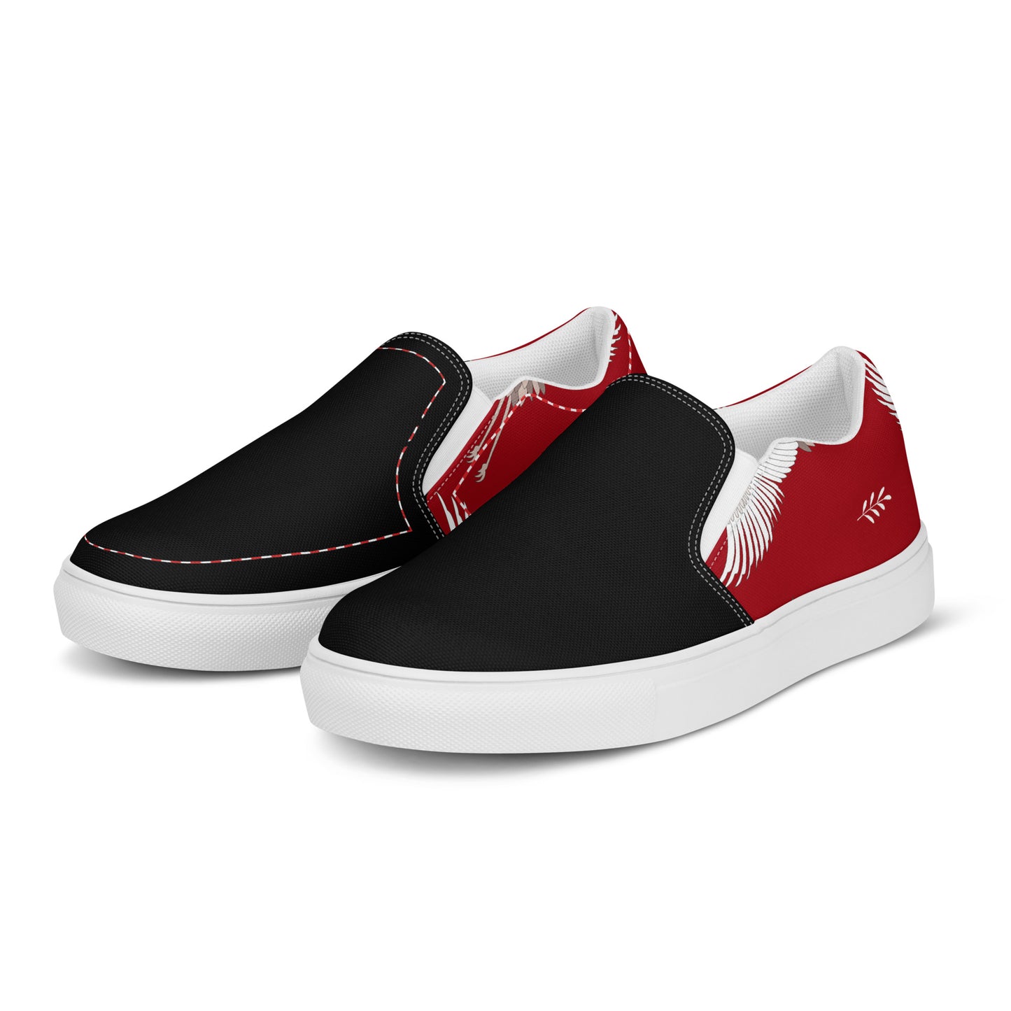 Silk Road | Women’s Slip-on Canvas Shoes | Red Crane 2Tone