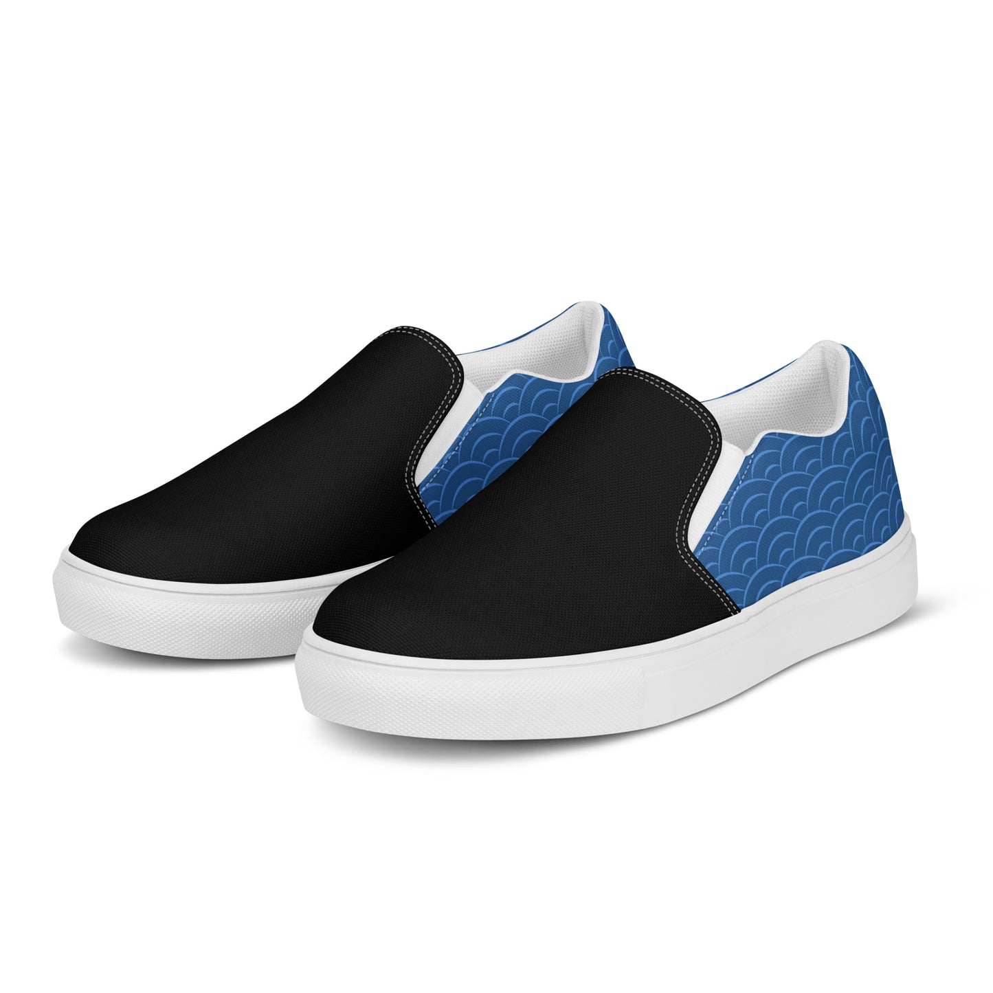 Silk Road | Women’s Slip-on Canvas Shoes | Blue Seas 2Tone