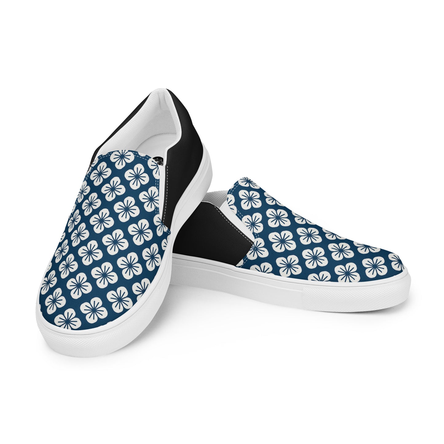 Silk Road | Women’s Slip-on Canvas Shoes | Blue Orchid Halftone