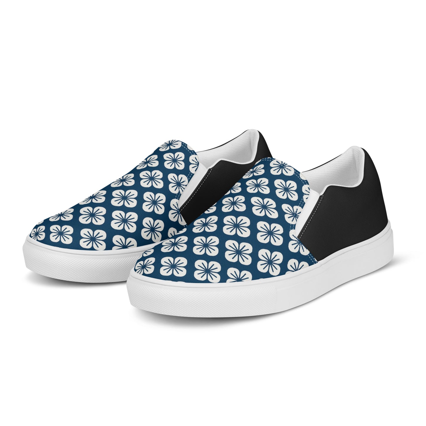 Silk Road | Women’s Slip-on Canvas Shoes | Blue Orchid Halftone