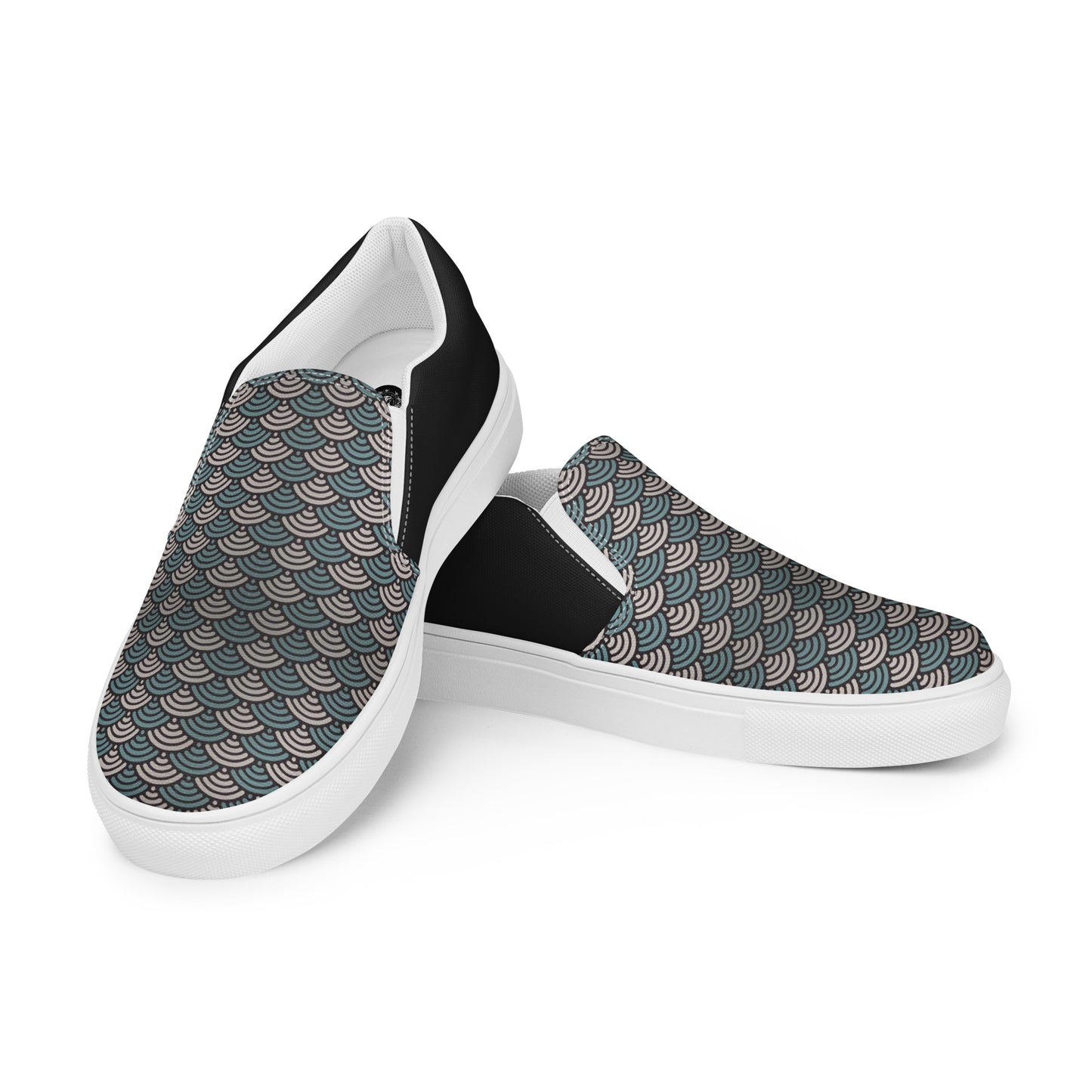 Silk Road | Women’s Slip-on Canvas Shoes | Sea Foam Halftone