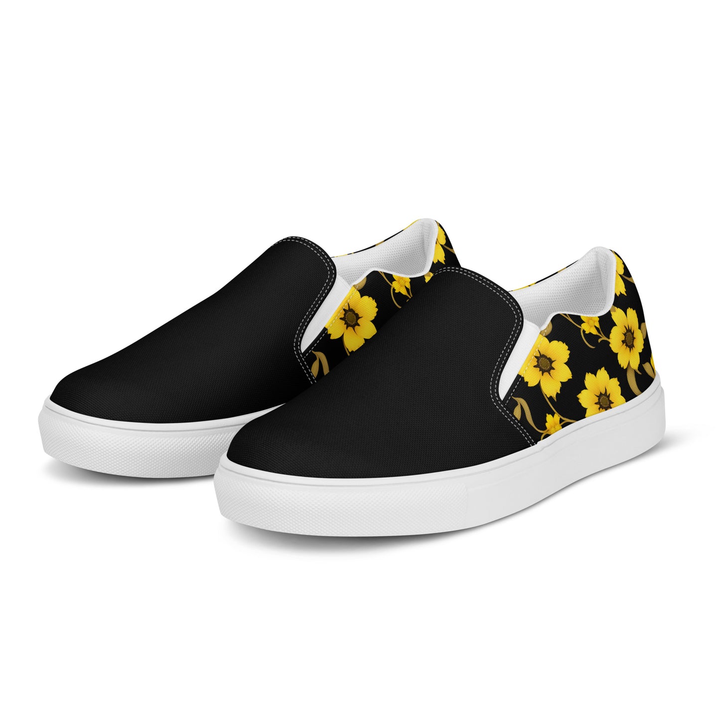 Eden Garden | Women’s Slip-on Canvas Shoes | Yellow Bloom 2Tone