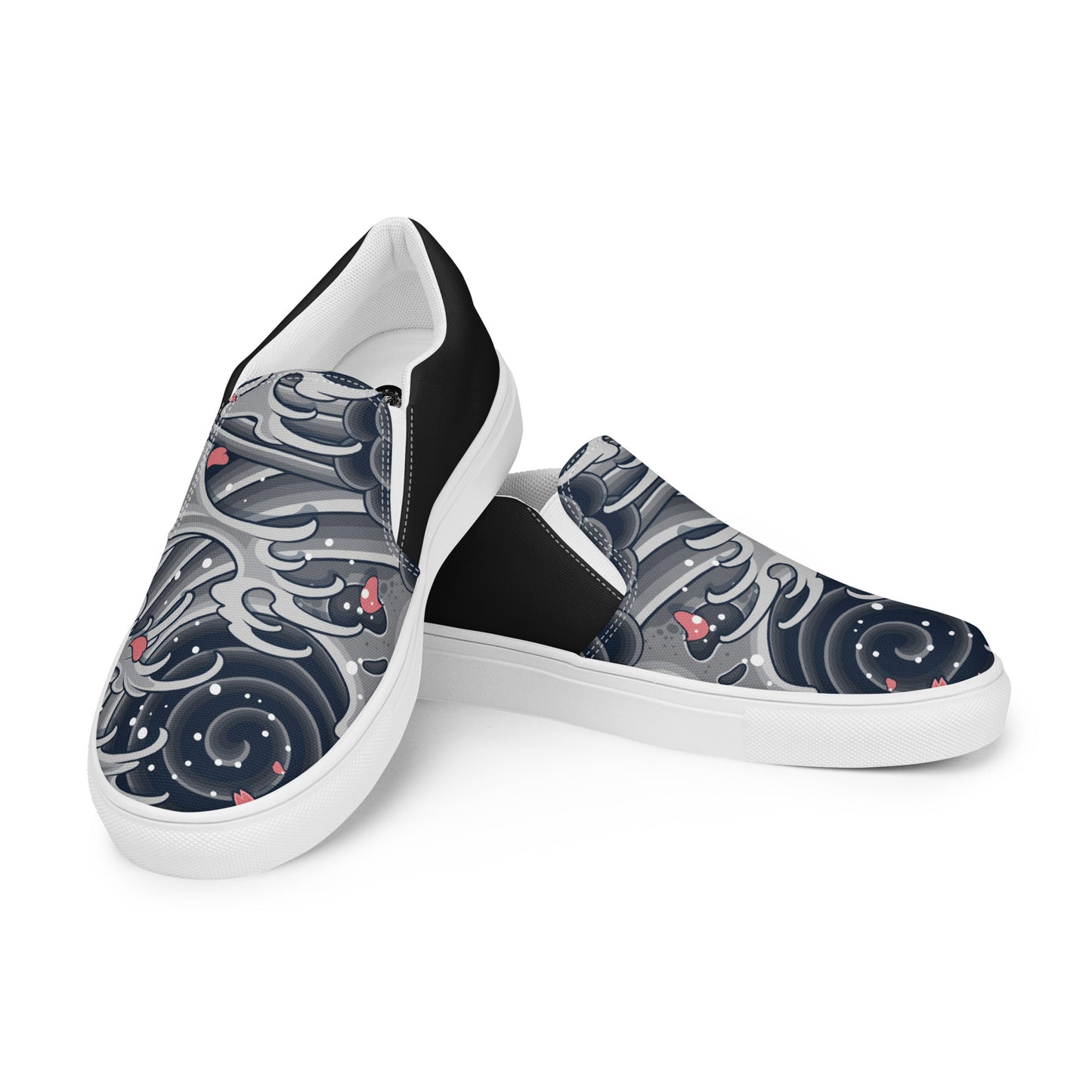 Silk Road | Women’s Slip-on Canvas Shoes | Sea Storm Halftone