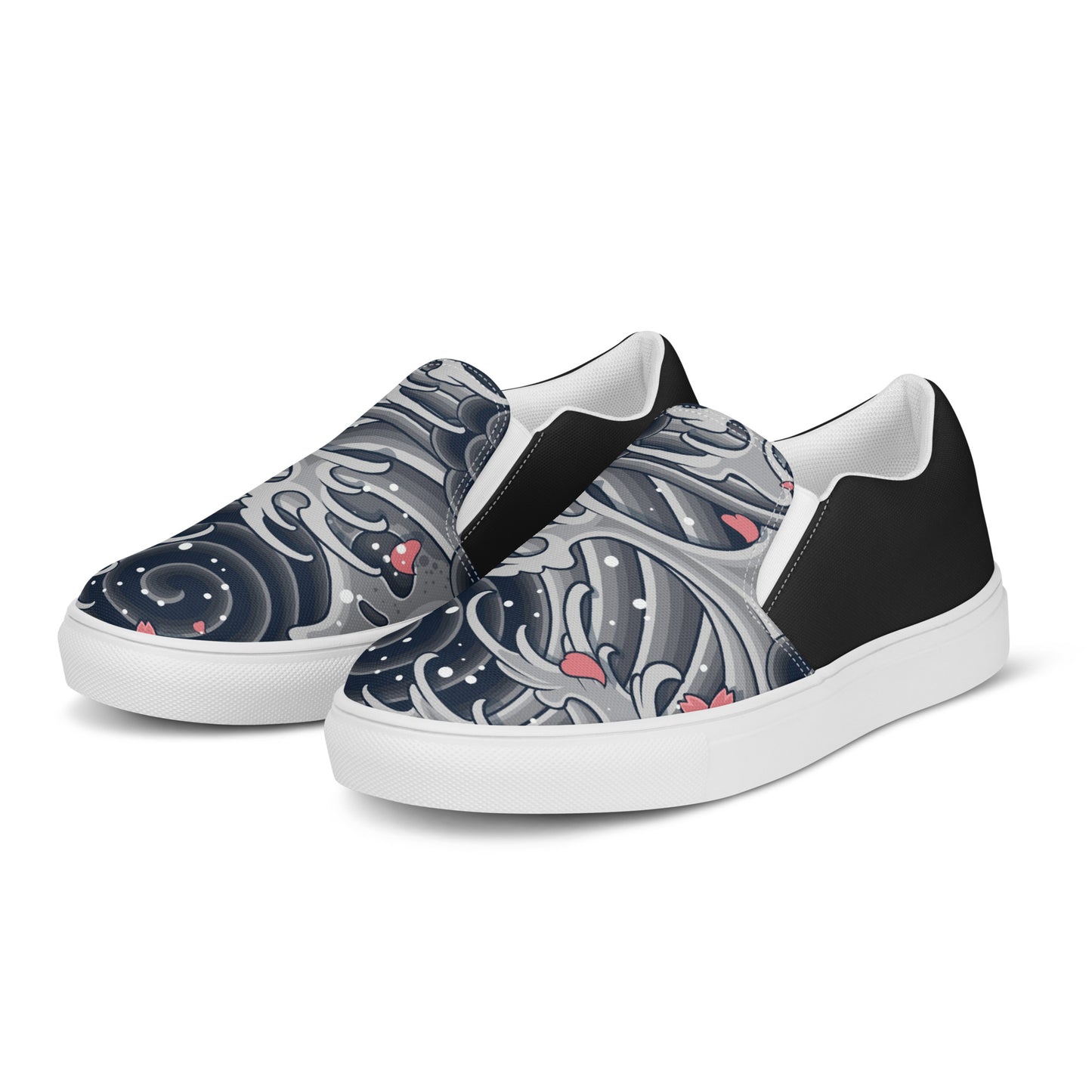 Silk Road | Women’s Slip-on Canvas Shoes | Sea Storm Halftone