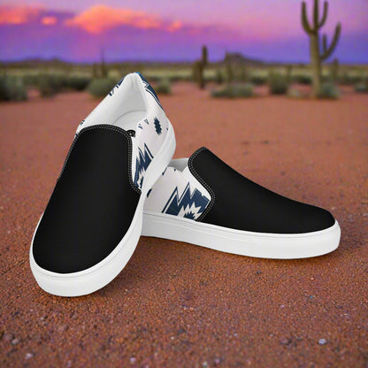 Women’s Southwest Pattern Slip-on Canvas Shoes Two-Tone