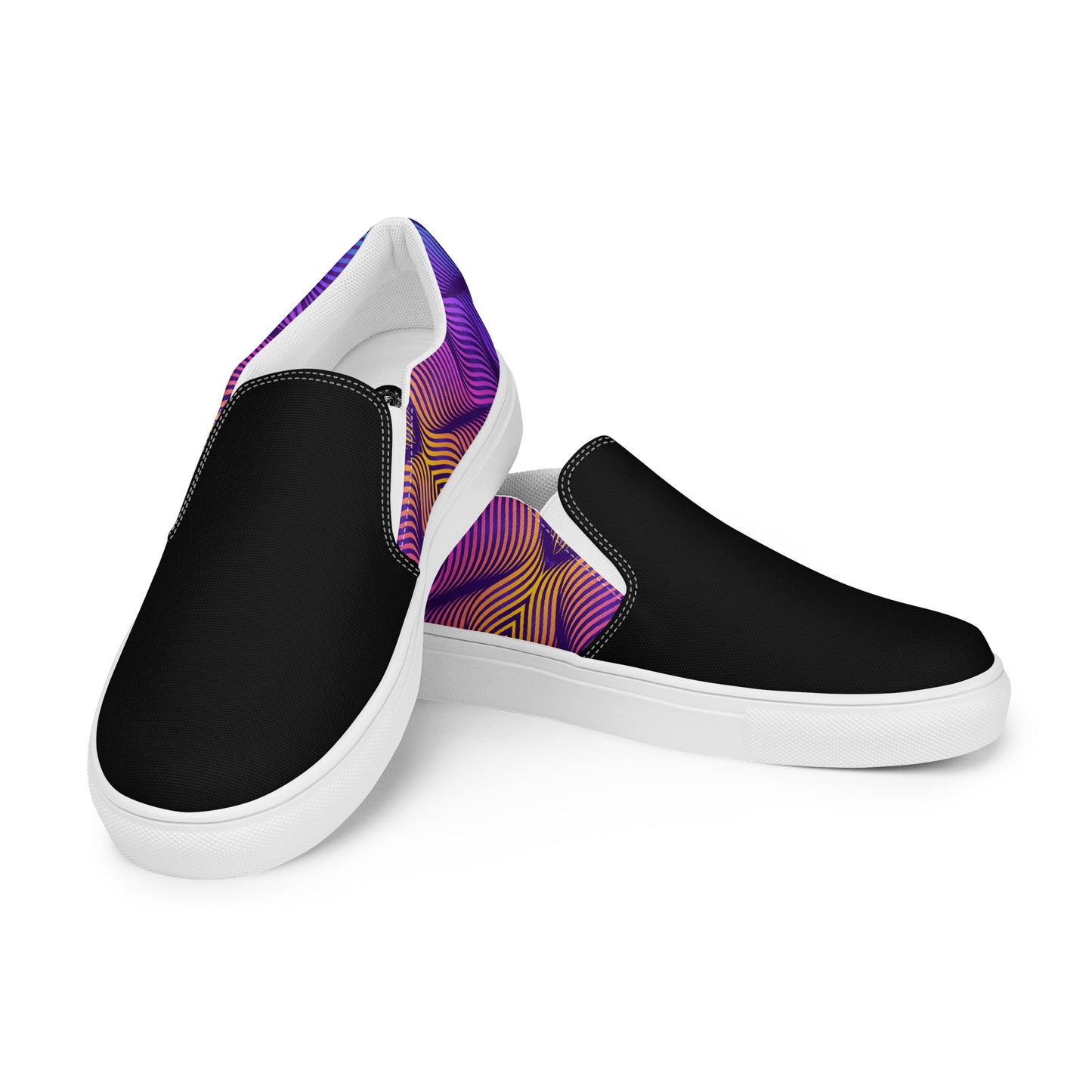 GeoMetro | Women’s Slip-On Canvas Shoes | Skater Blue 2Tone