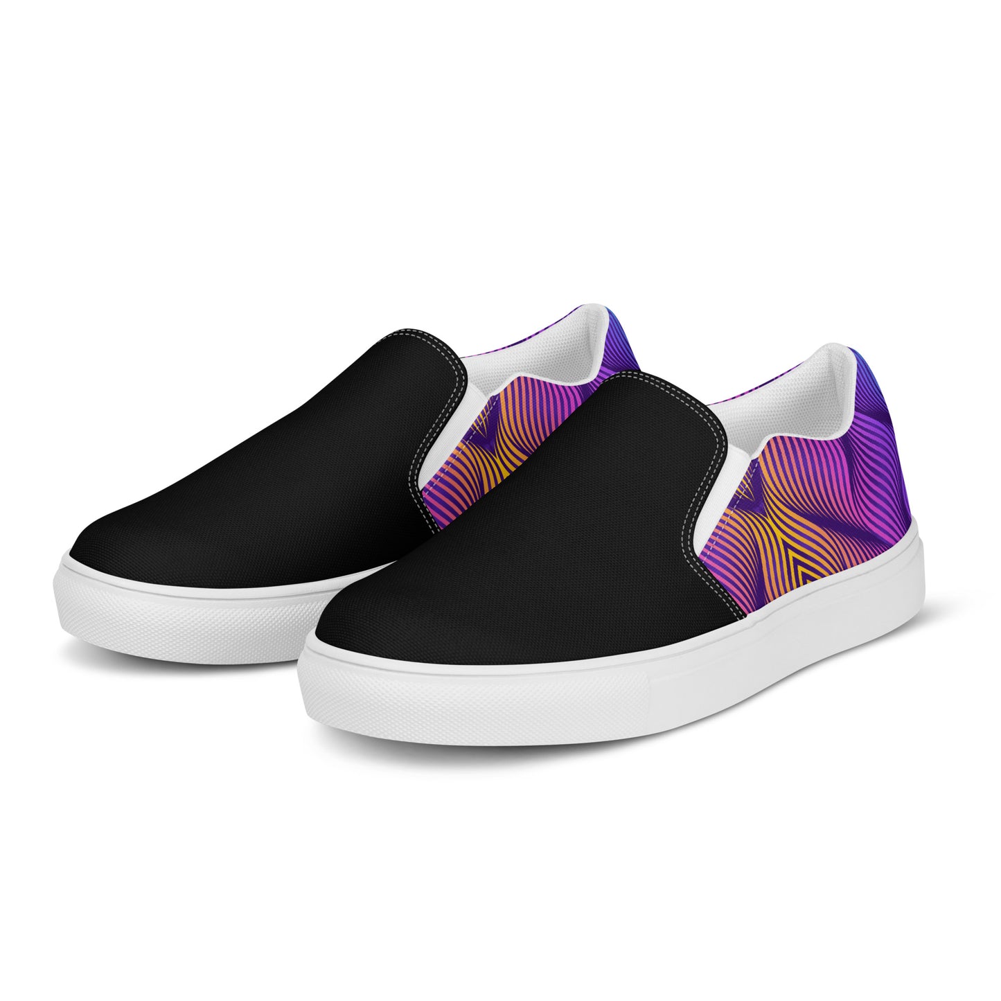 GeoMetro | Women’s Slip-On Canvas Shoes | Skater Blue 2Tone