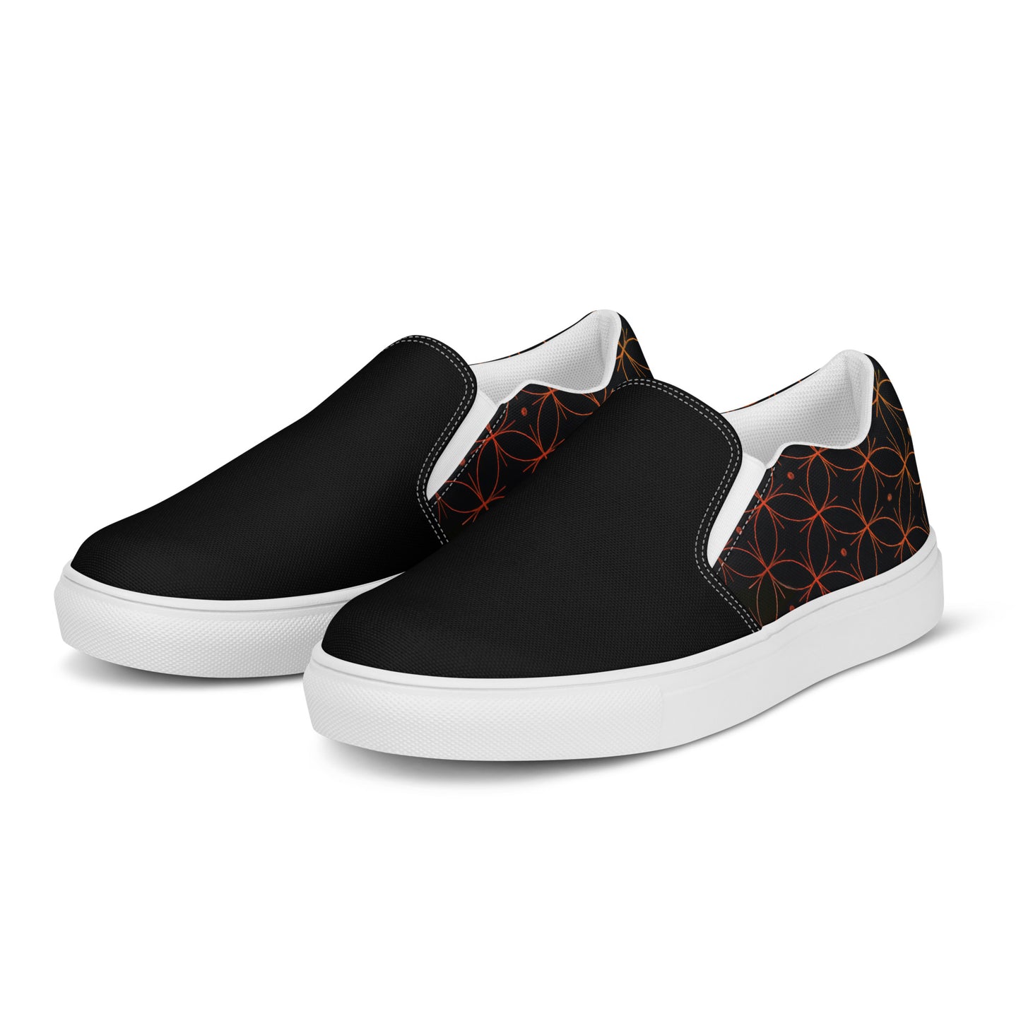 GeoMetro | Women’s Slip-On Canvas Shoes | Luna Black 2Tone