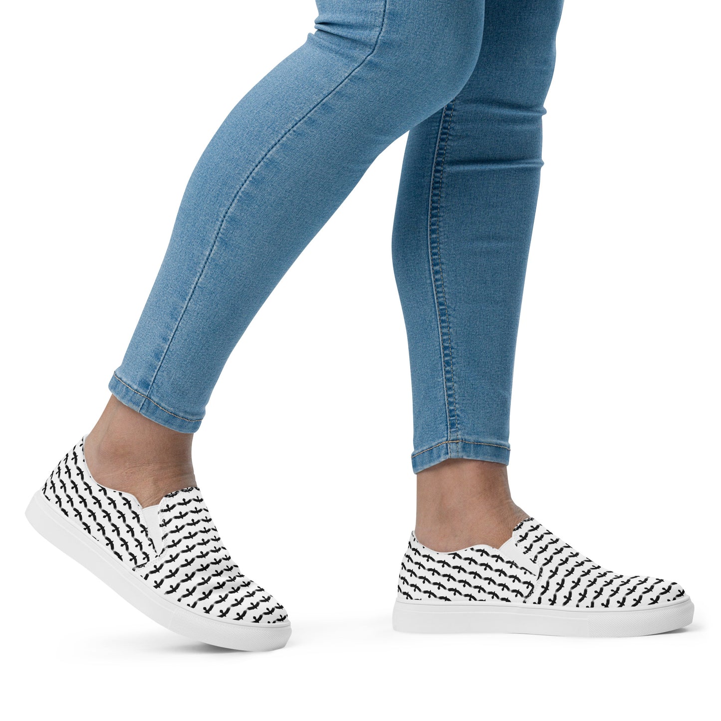 Eden Garden | Women’s Slip-on Canvas Shoes | Raven Pattern