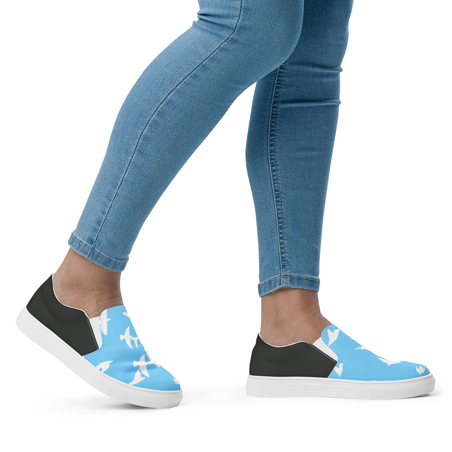 Eden Garden | Women’s Slip-on Canvas Shoes | Bluebirds Halftone