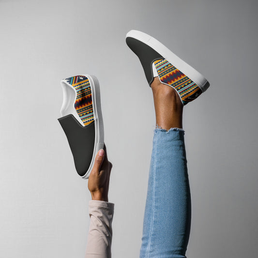 Southwest | Women’s Slip-on Canvas Shoes | Nakona 2Tone