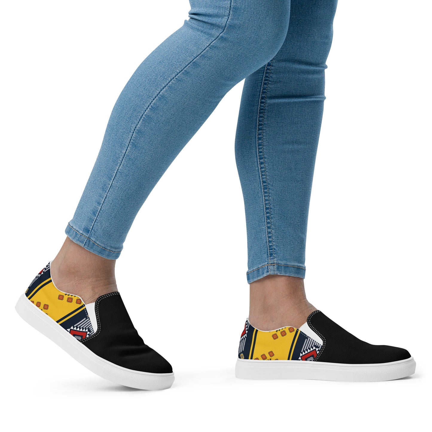 Southwest | Women’s Slip-on Canvas Shoes | Kaibito 2Tone