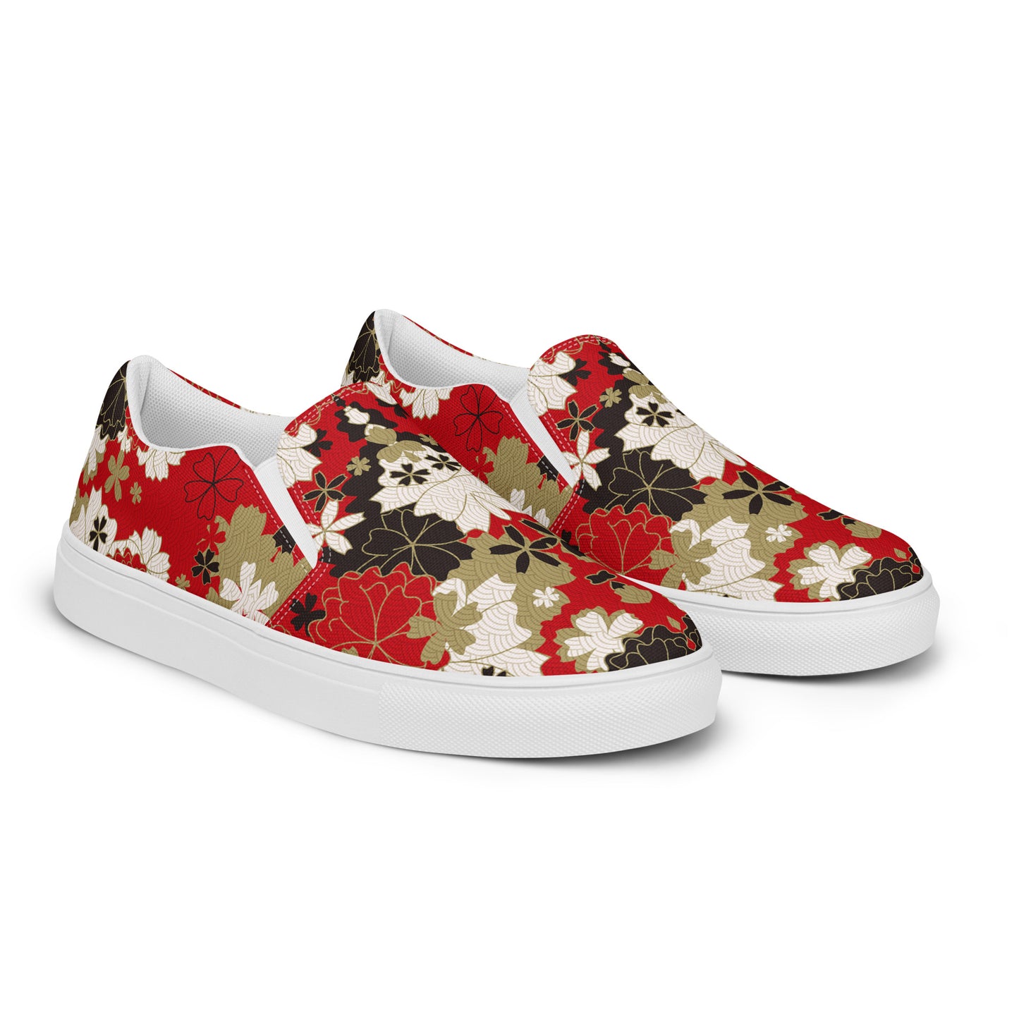 Silk Road | Women’s Slip-on Canvas Shoes | Black Lotus