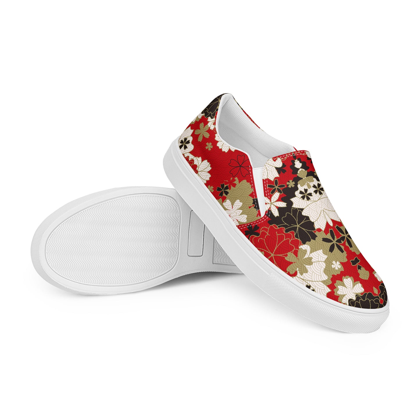 Silk Road | Women’s Slip-on Canvas Shoes | Black Lotus