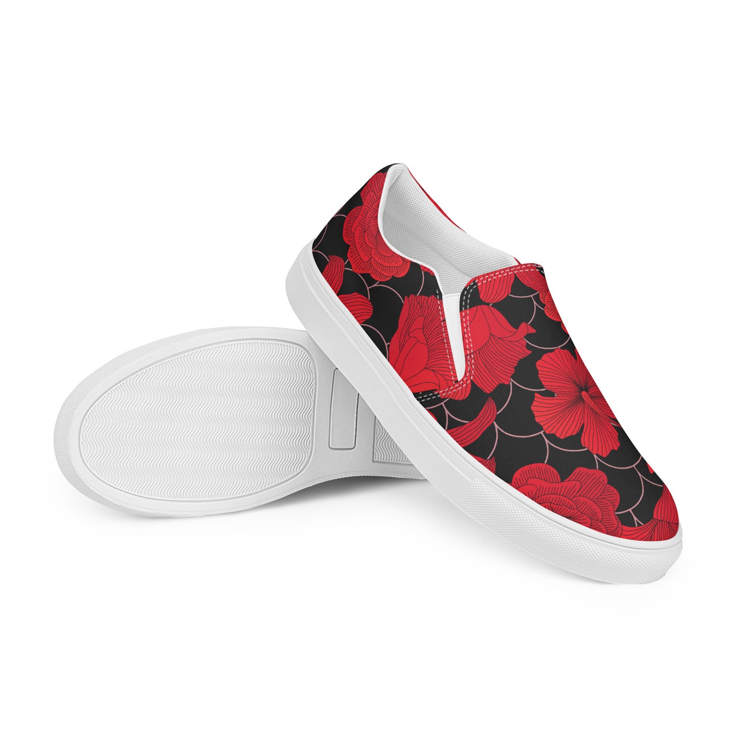 Eden Garden | Women’s Slip-on Canvas Shoes | Red Lily