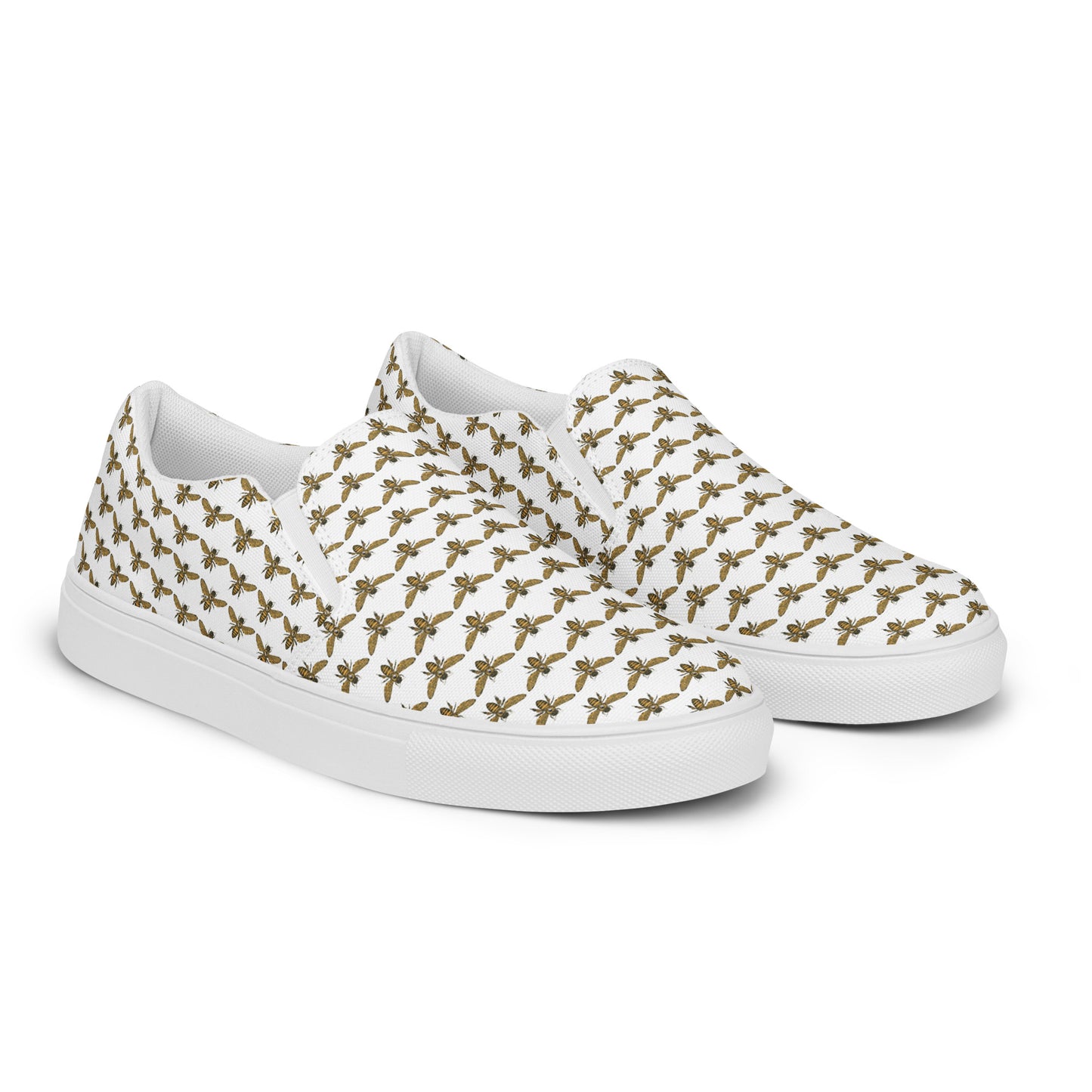 Eden Garden | Women’s  Slip-on Canvas Shoes | Bee Pattern