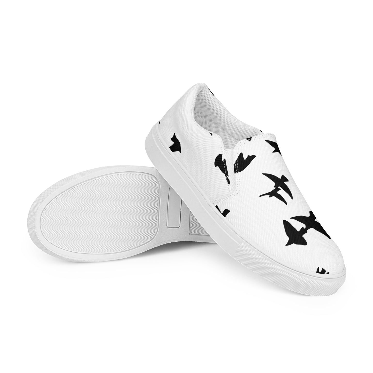 Eden Garden | Women’s Slip-on Canvas Shoes | Blackbirds Print