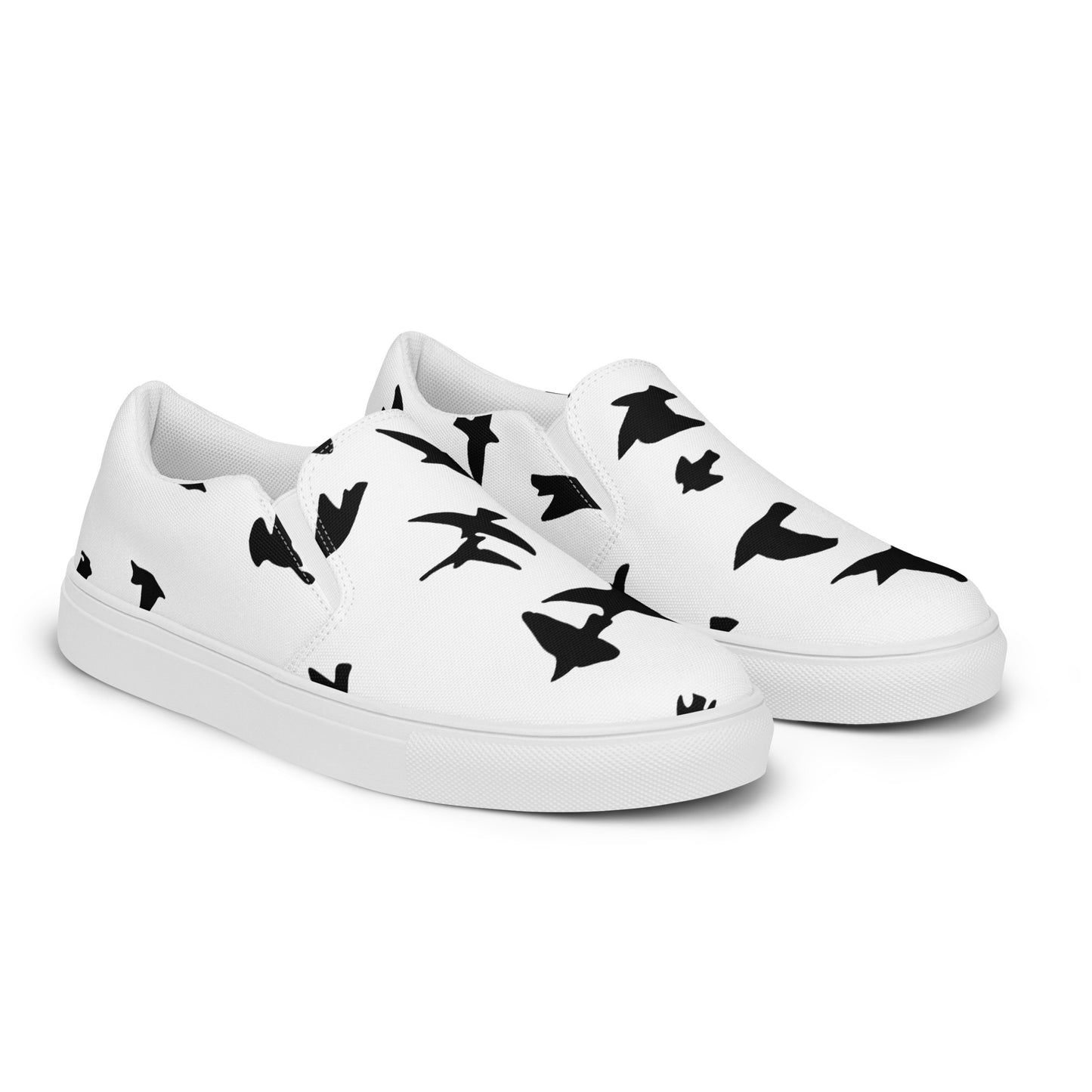 Eden Garden | Women’s Slip-on Canvas Shoes | Blackbirds Print