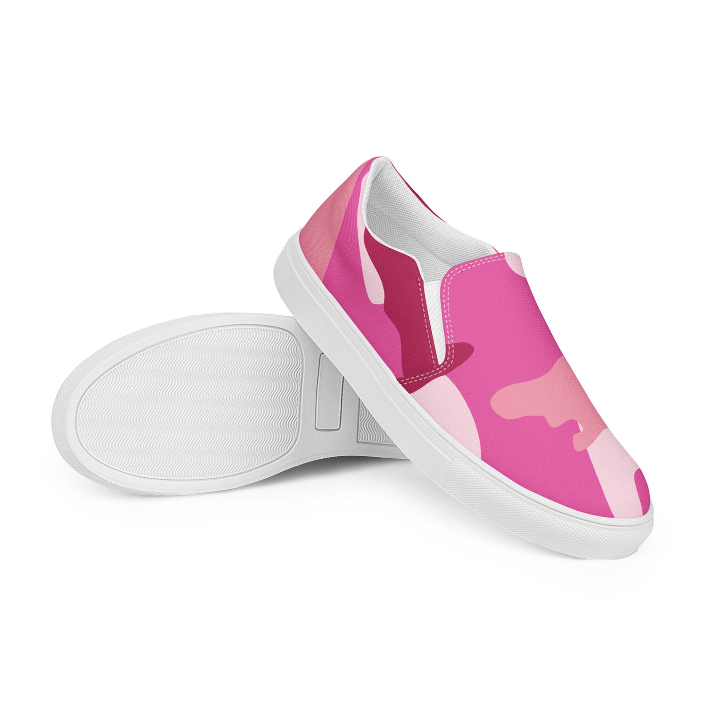 GeoMetro | Women’s Slip-on Canvas Shoes | Pink Camo