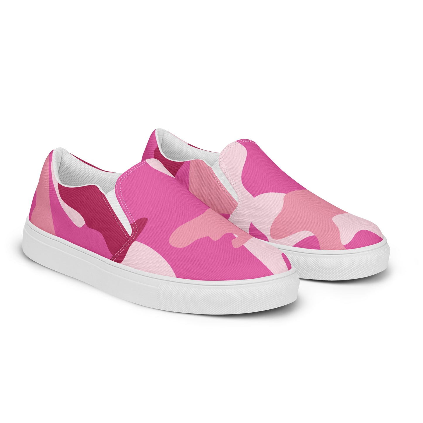 GeoMetro | Women’s Slip-on Canvas Shoes | Pink Camo