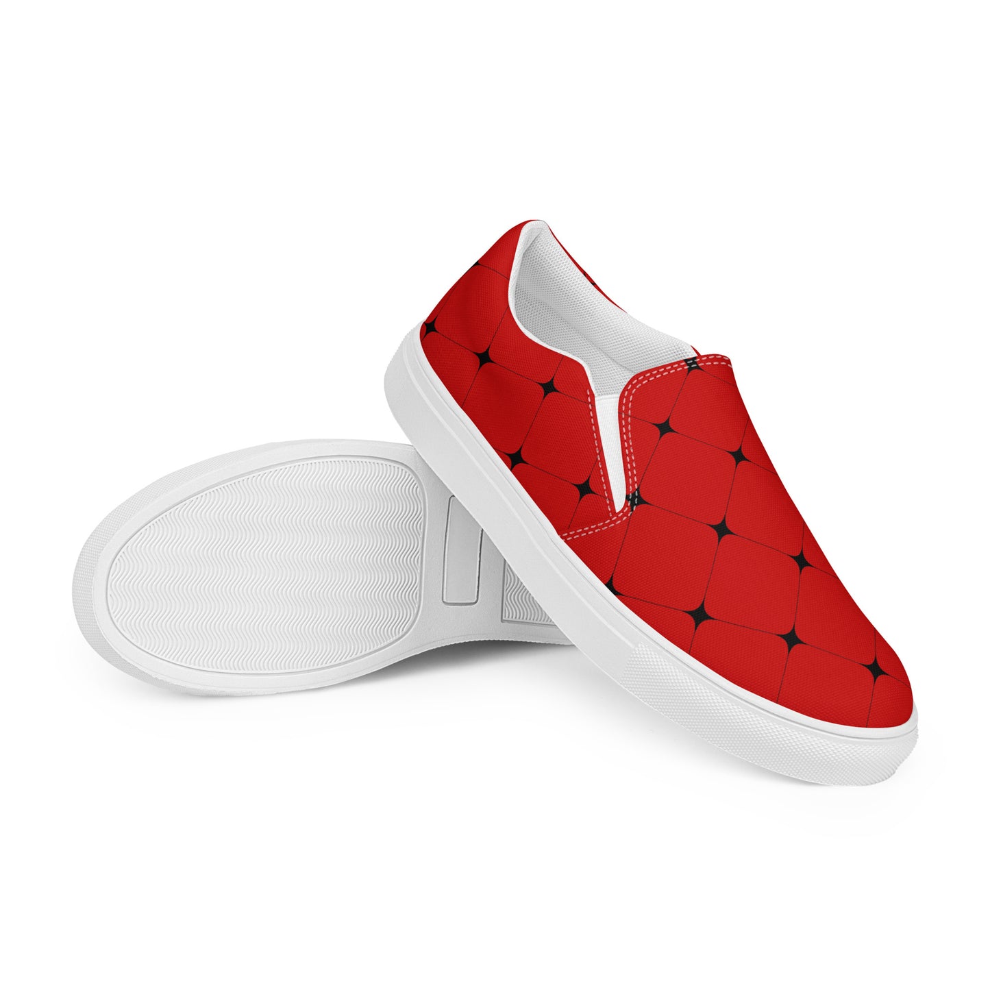 Silk Road | Women’s Slip-on Canvas Shoes | Red Diamond