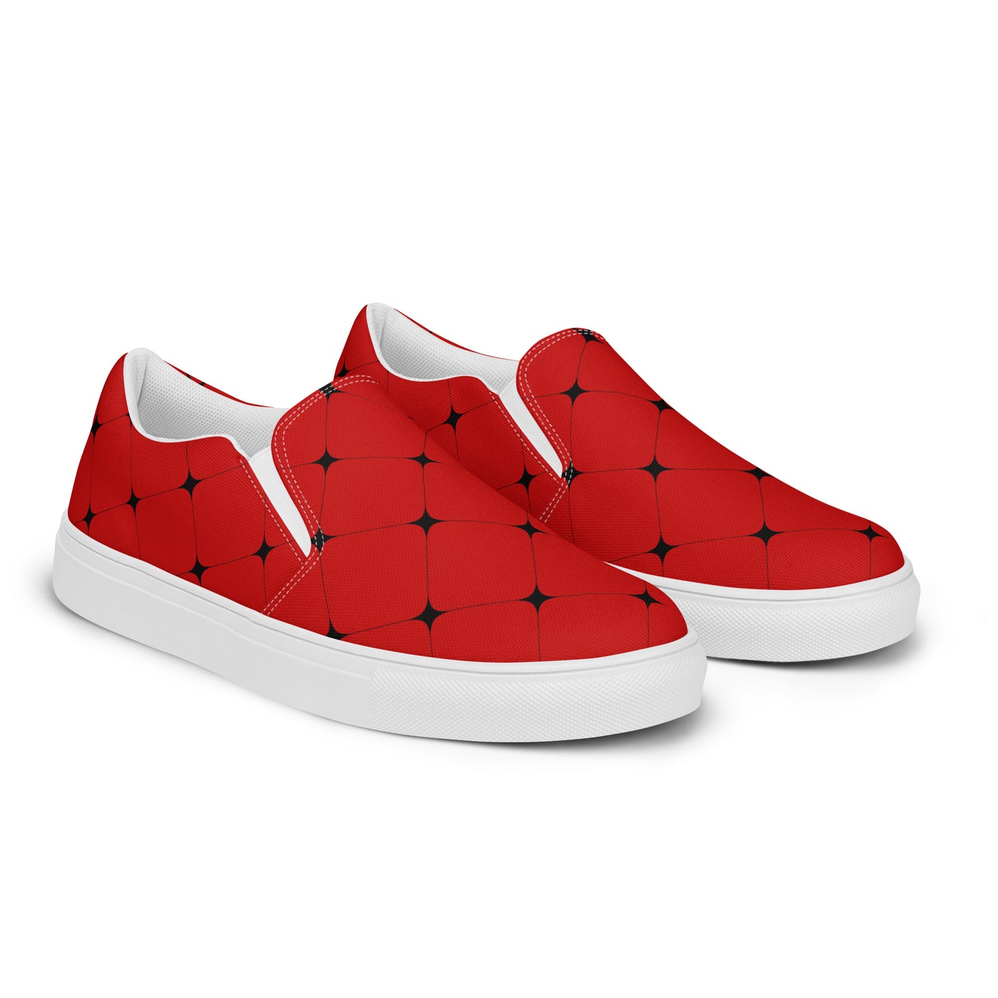 Silk Road | Women’s Slip-on Canvas Shoes | Red Diamond