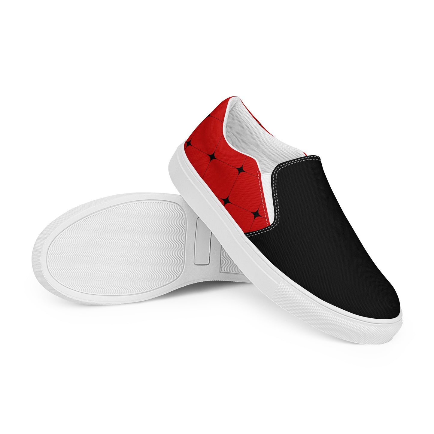 Silk Road | Women’s Slip-on Canvas Shoes | Red Diamond 2Tone