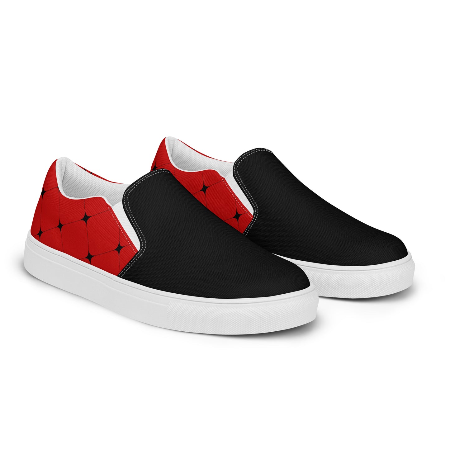 Silk Road | Women’s Slip-on Canvas Shoes | Red Diamond 2Tone