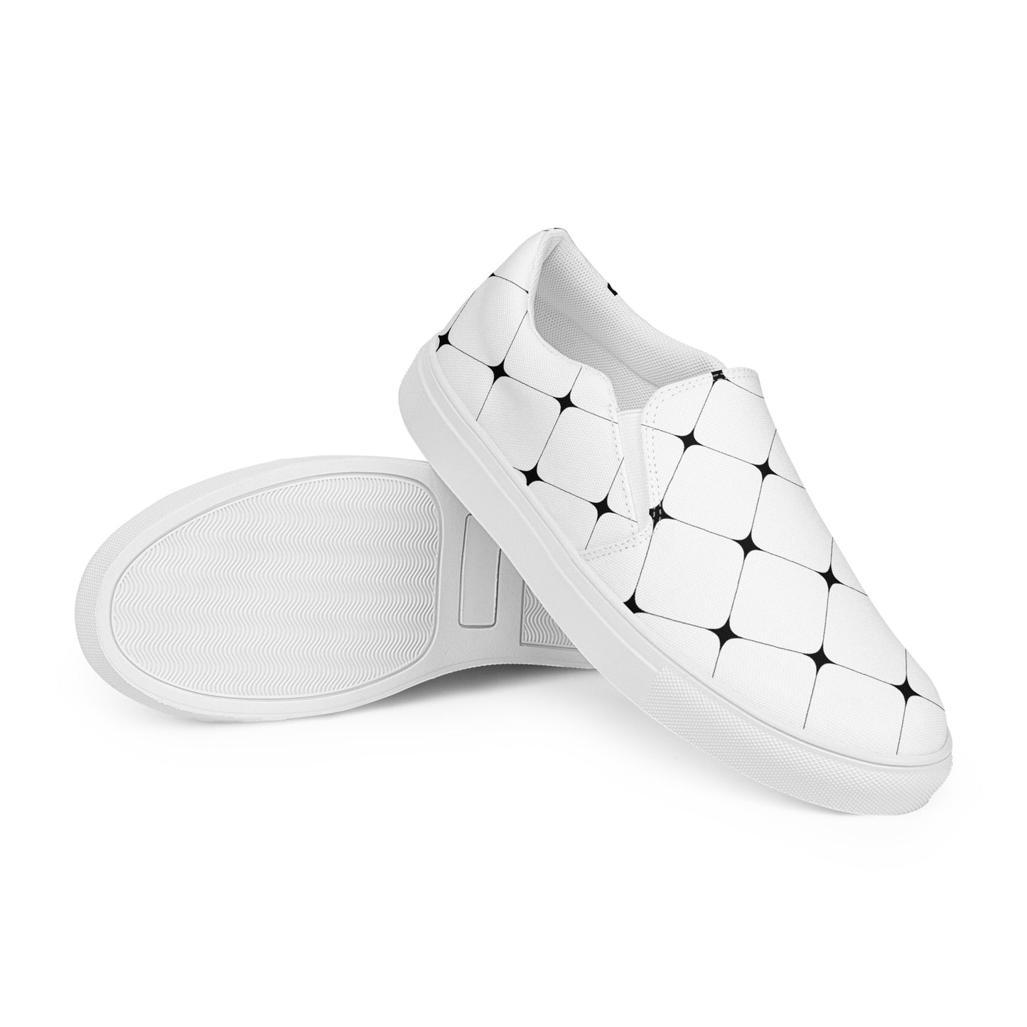 Silk Road | Women’s Slip-on Canvas Shoes | White Diamond