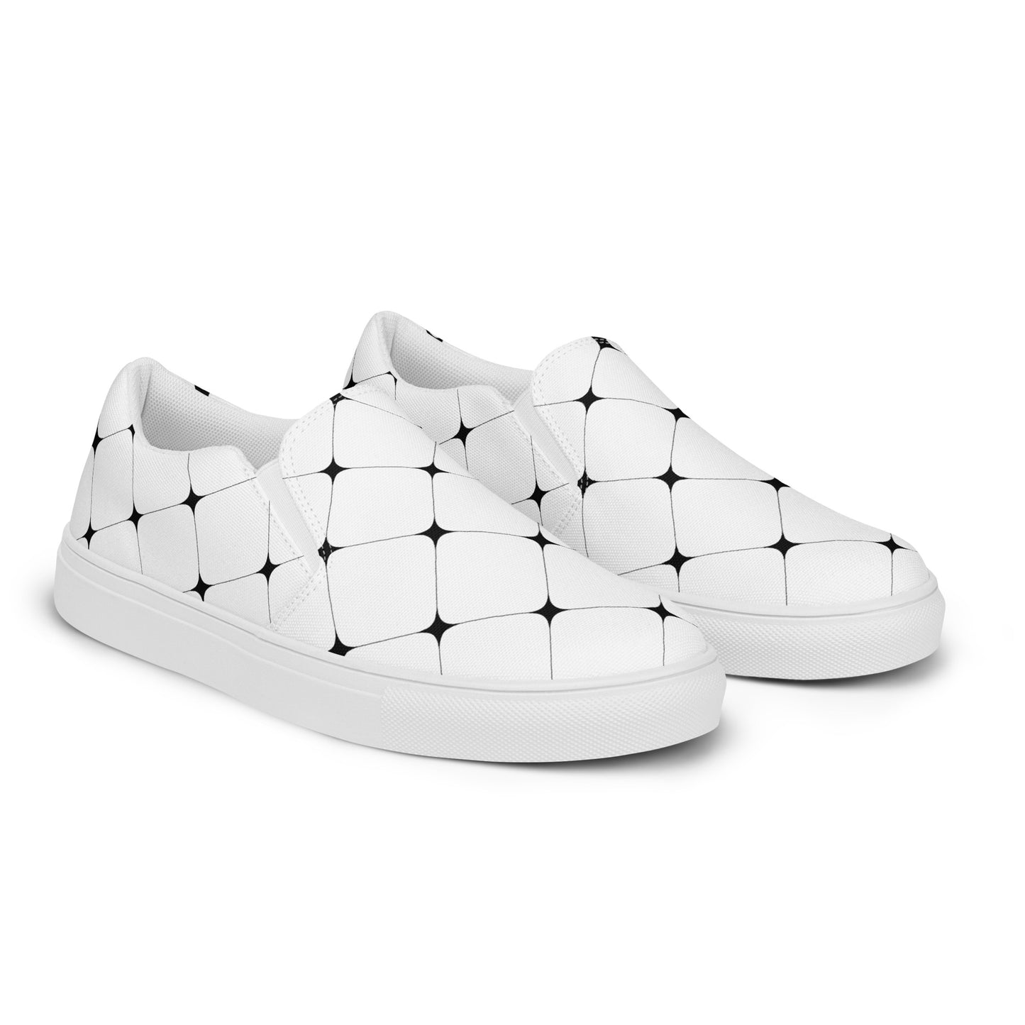 Silk Road | Women’s Slip-on Canvas Shoes | White Diamond