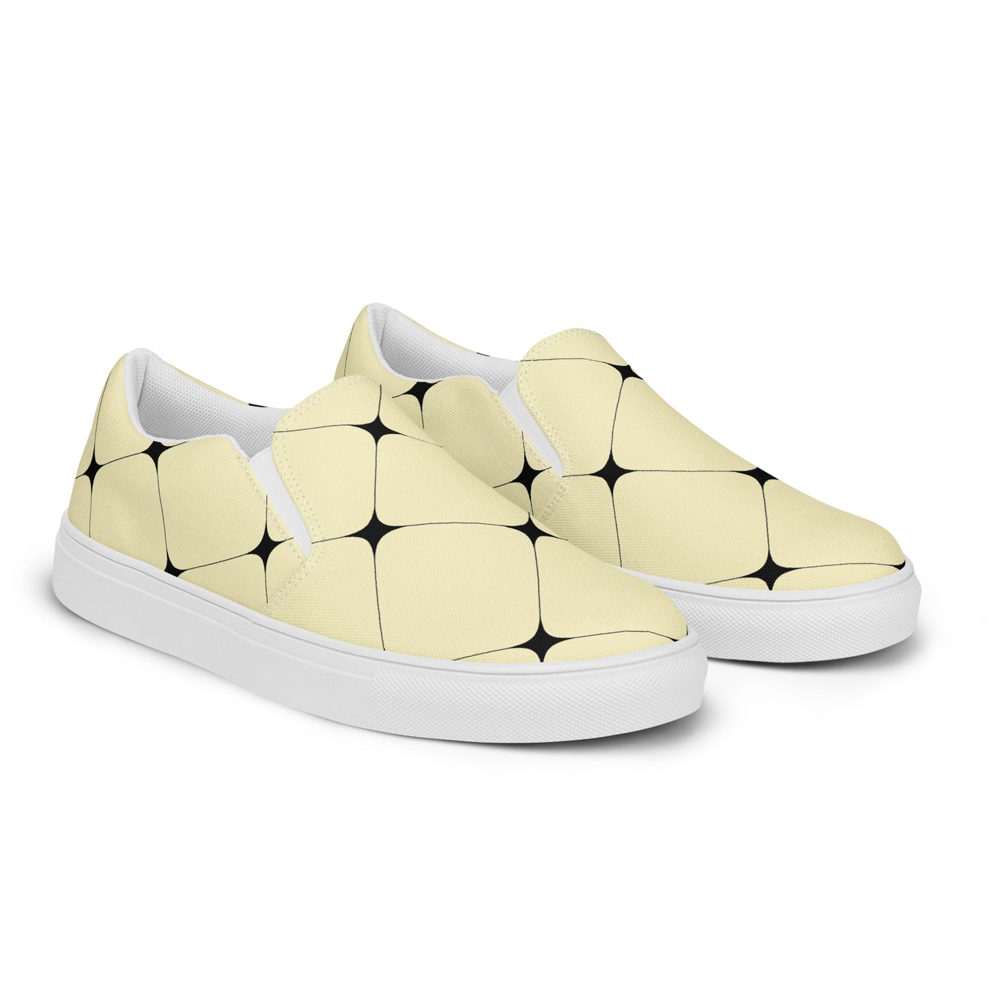 Silk Road | Women’s Slip-on Canvas Shoes | Yellow Diamond