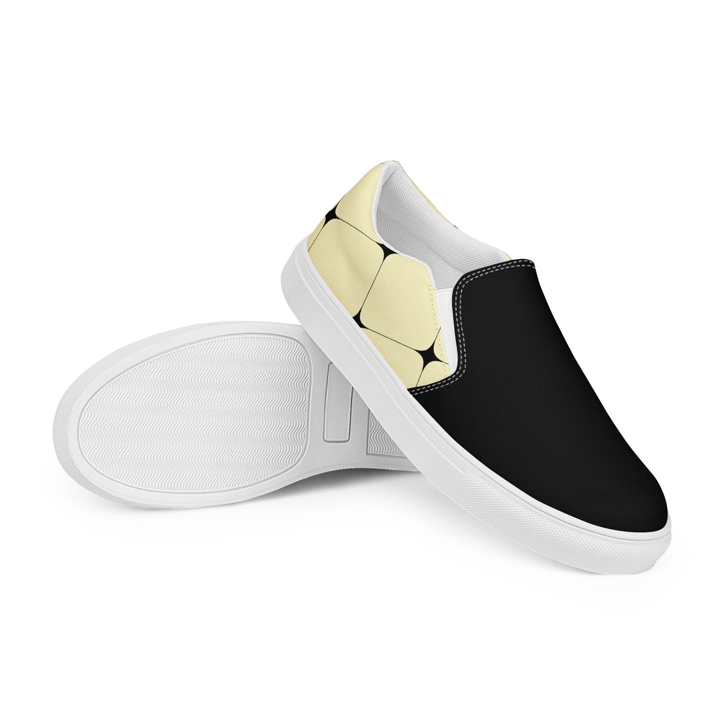 Silk Road | Women’s Slip-on Canvas Shoes | Yellow Diamond 2Tone