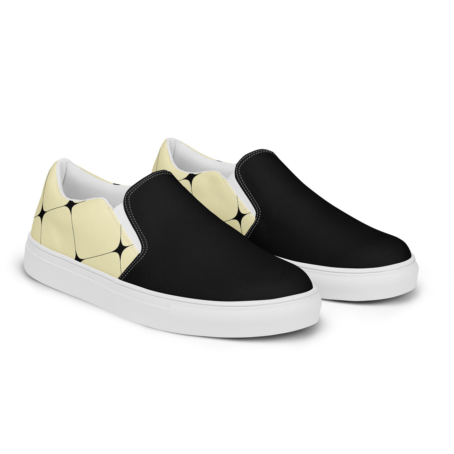 Silk Road | Women’s Slip-on Canvas Shoes | Yellow Diamond 2Tone