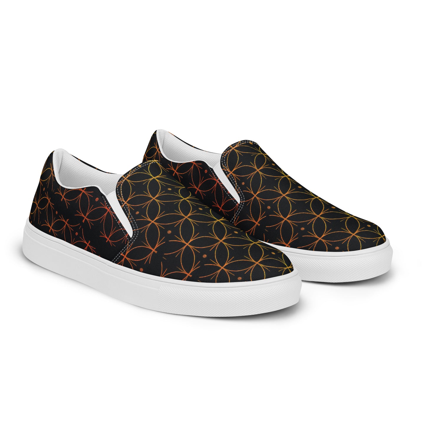 GeoMetro | Women’s Slip-on Canvas Shoes | Luna Black