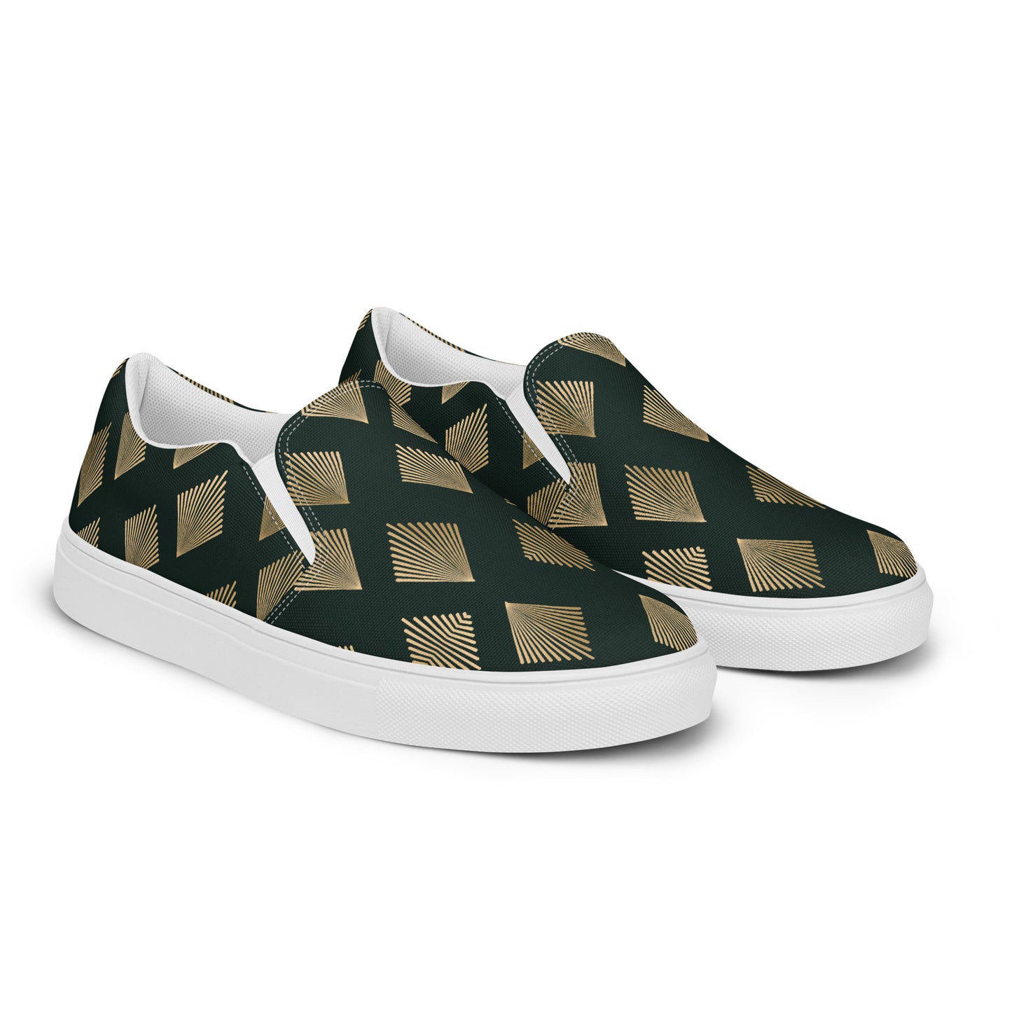 GeoMetro | Women’s Slip-on Canvas Shoes | Deco Diamond